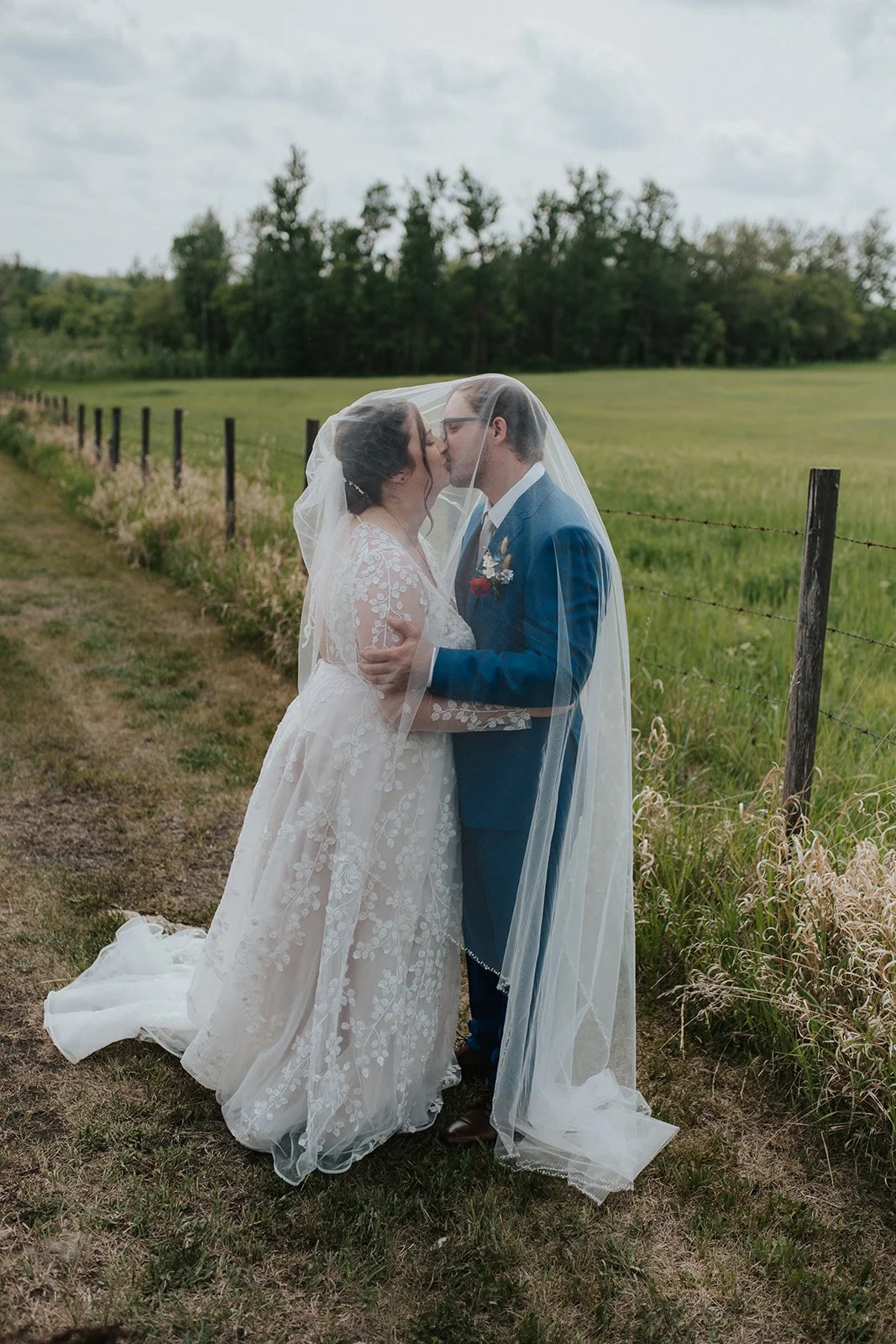 Edmonton Wedding Veil Portrait Photography Documentary Style