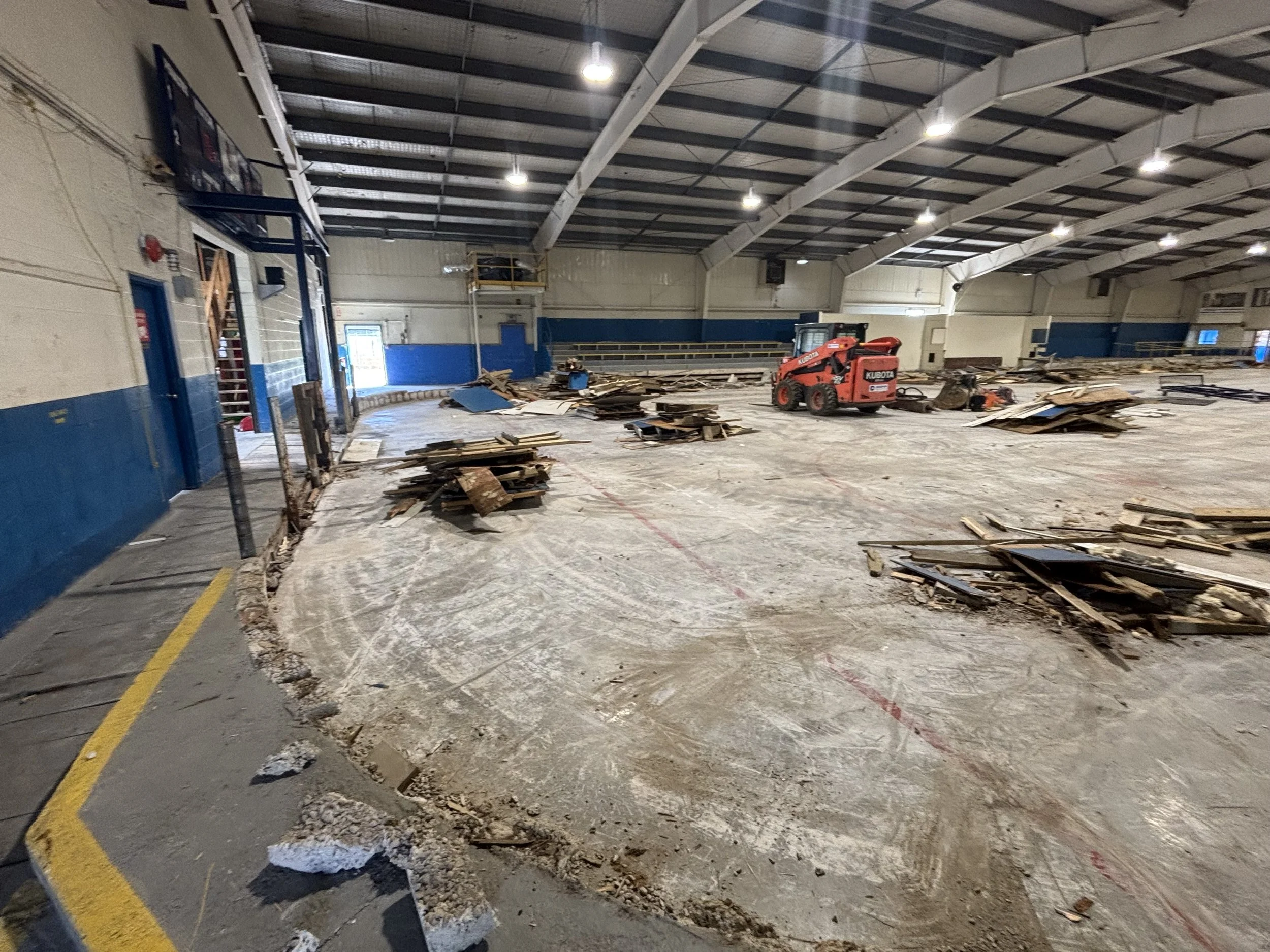Removal of Old Boards and Glass