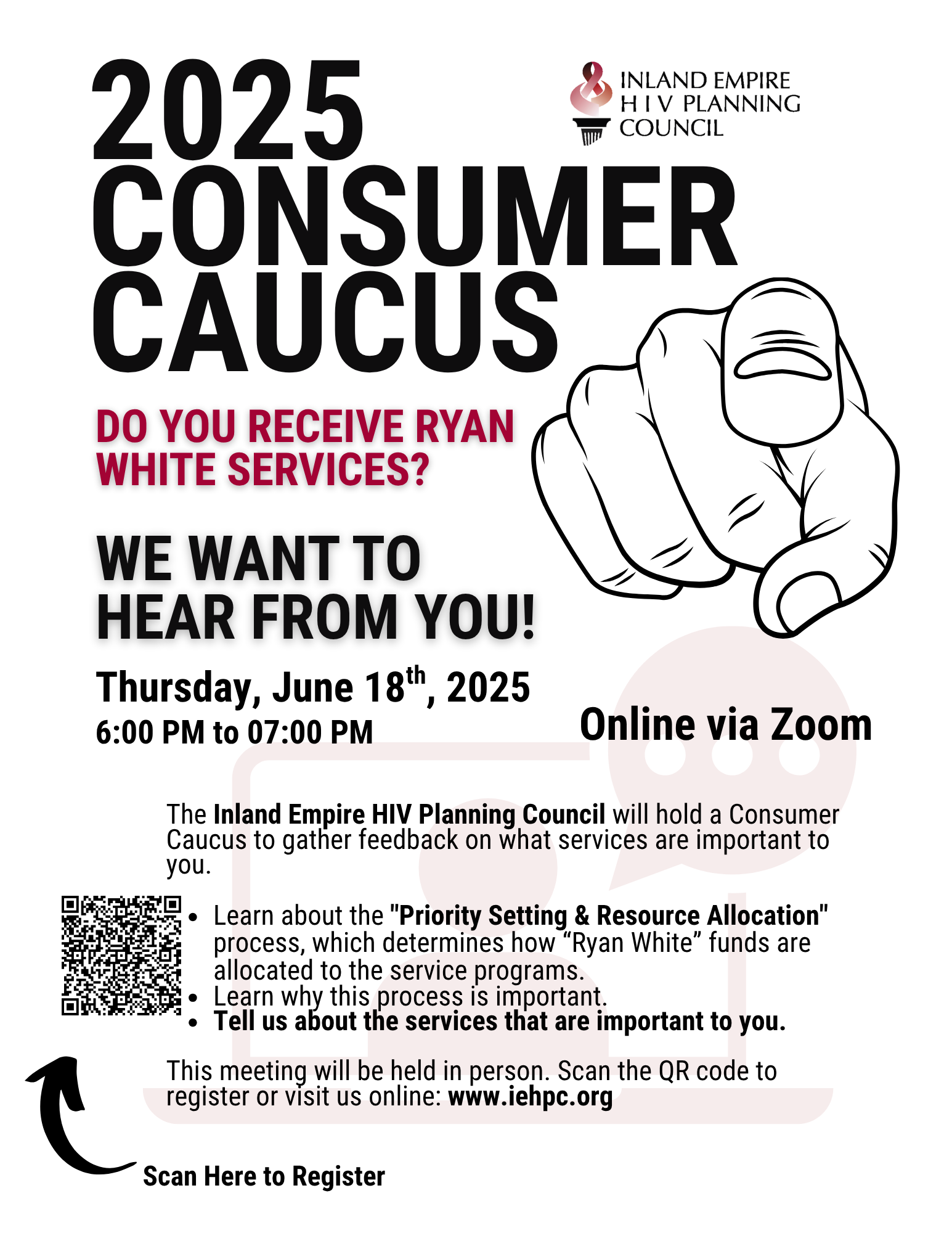 CONSUMER CAUCUS: Online — IEHPC