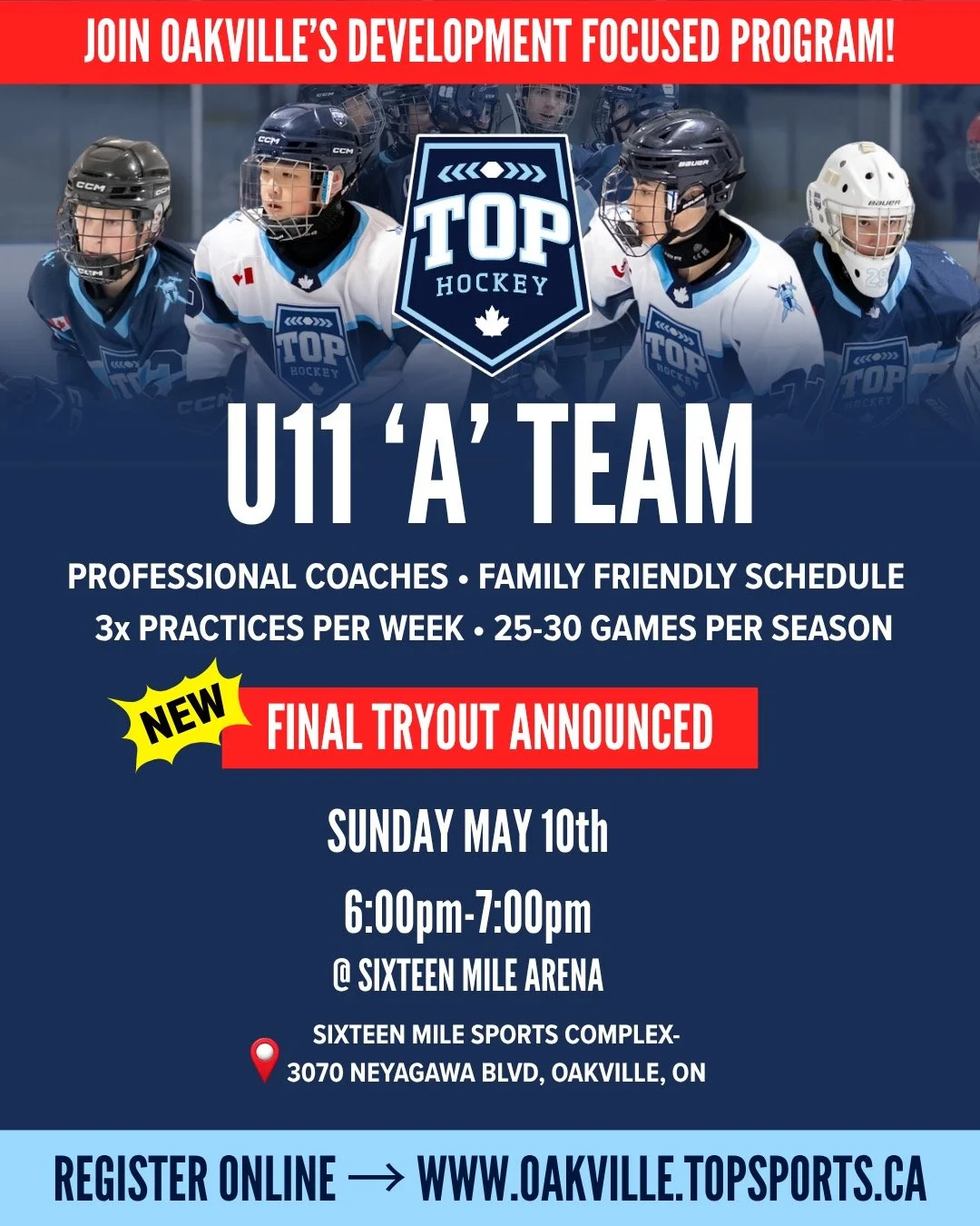 🚨LOOKING FOR A HOME FOR NEXT SEASON

We are hosting another tryout for our U11 A team on May 10th at Sixteen Mile Sports Complex

We have LIMITED SPOTS available on each team and our coaches have already begun committing to interested families. 
If 
