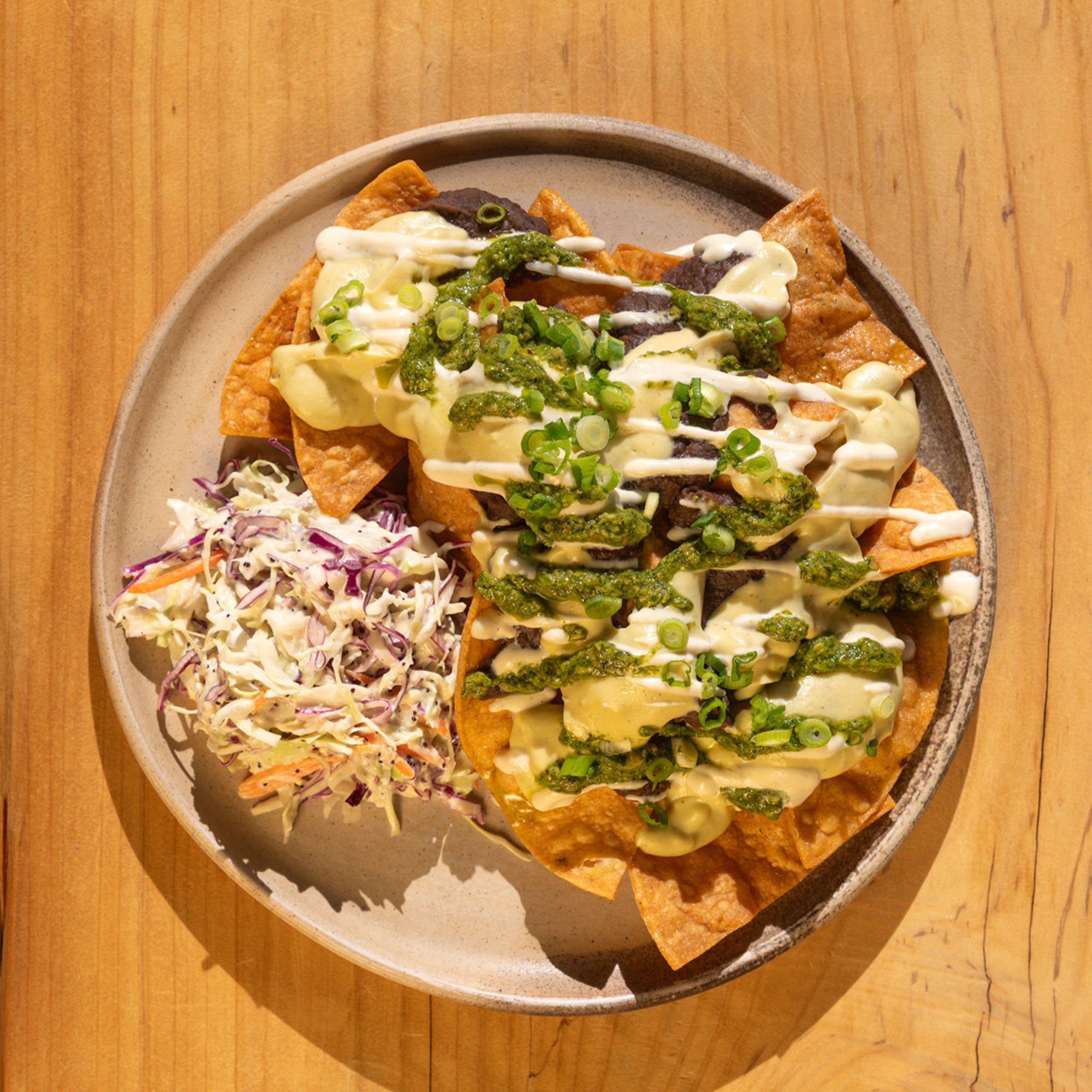 vegan cosmic queso nachos