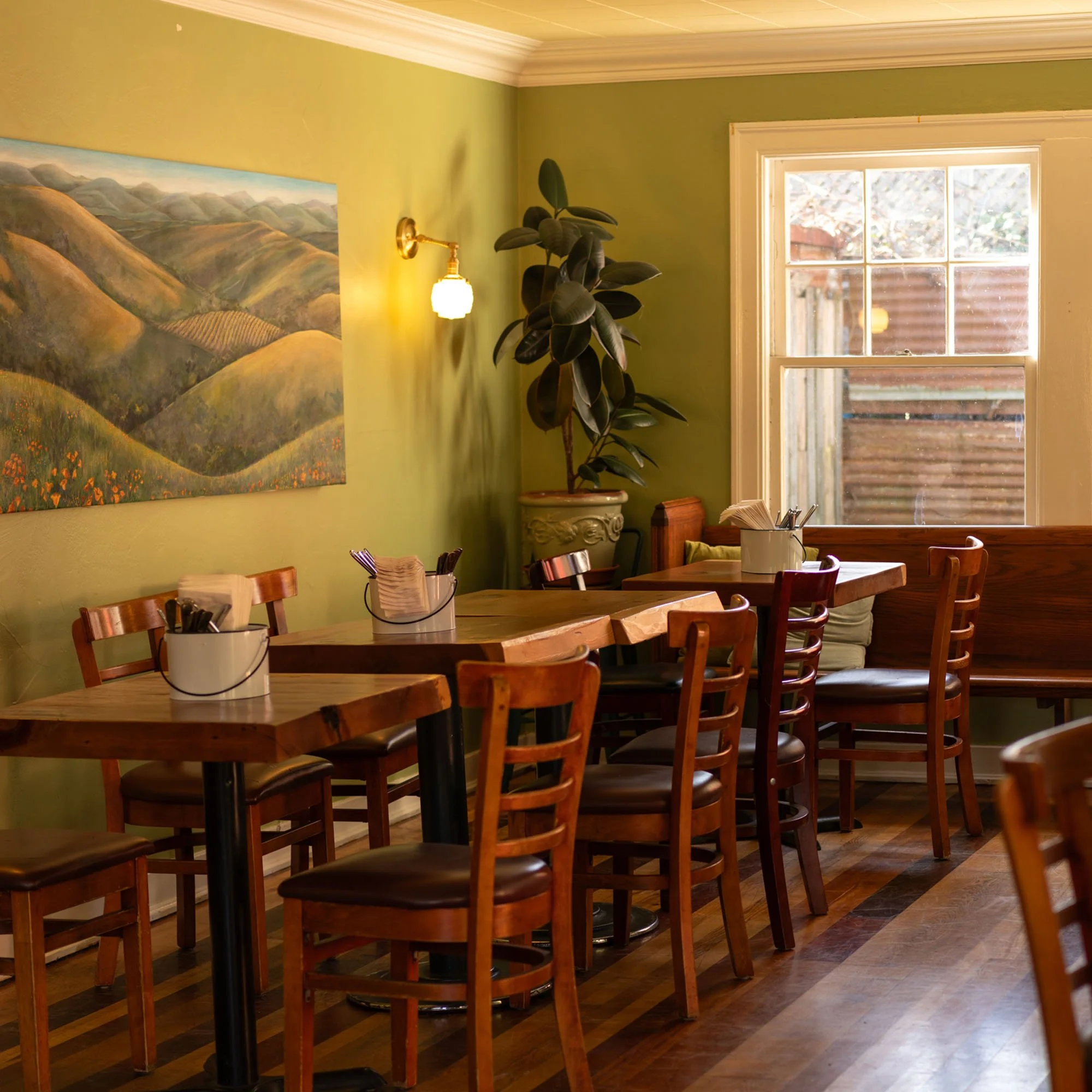 interior seating at the cafe