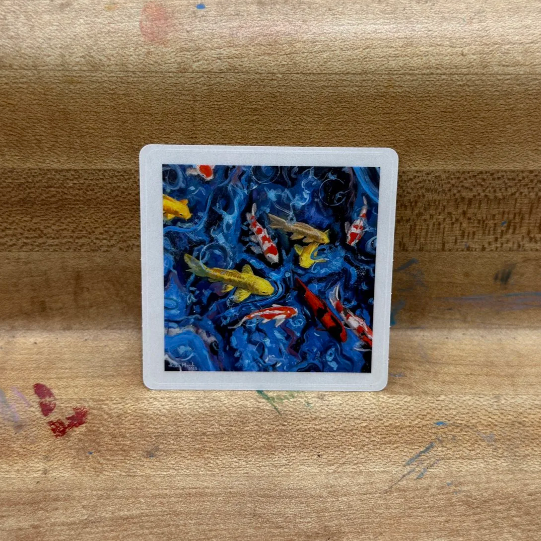 'Supple Scales in Azure Dance' Sticker