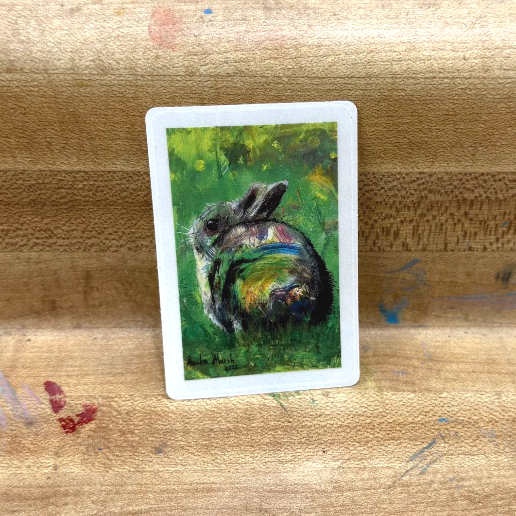 'Spring Bunny in Boston' Sticker