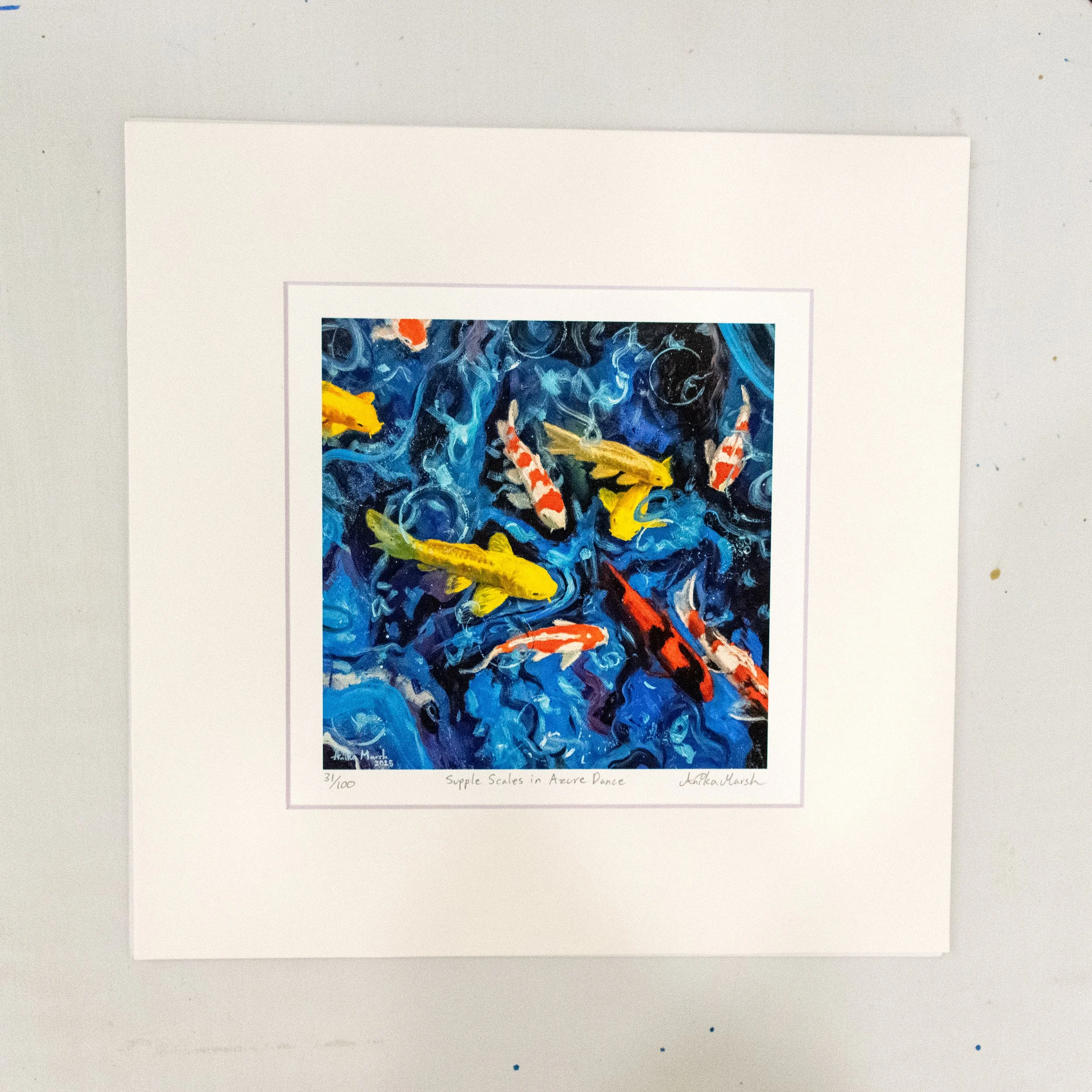 'Supple Scales in Azure Dance' Limited Edition Print