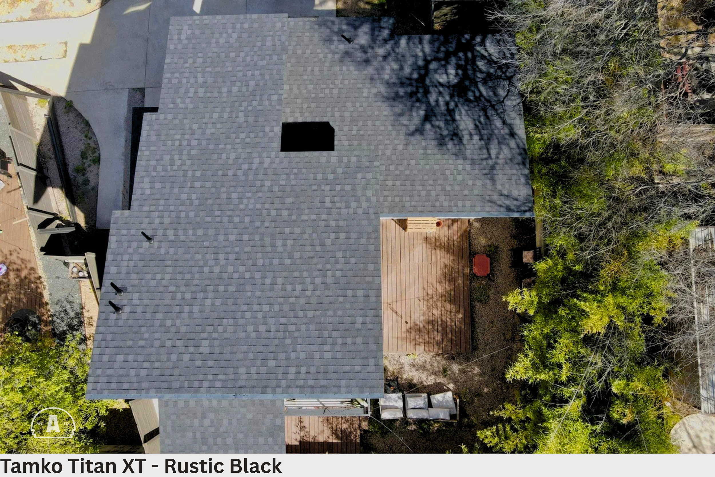 Tamko Titan Rustic Black Shingle Roof