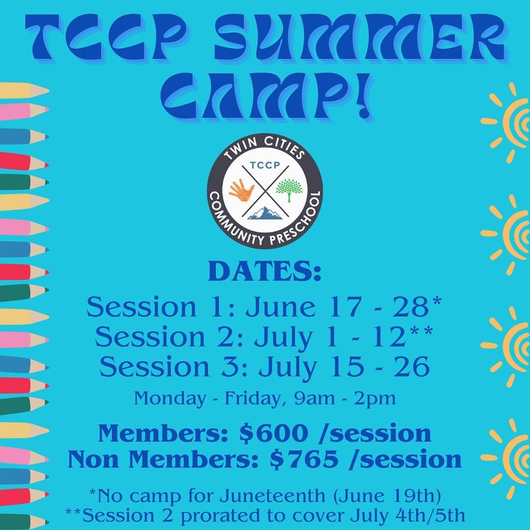 TCCP SUMMER CAMP 🎉🎉🎉 has open spots!

Are you looking for a loving and nurturing environment where children are free to play and discover over the summer? &mdash; well, LOOK NO FURTHER!

Throughout their days at TCCP summer camp, your kiddos will 