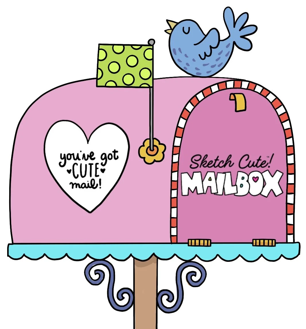 Sketch Cute MAILBOX (Outside USA)