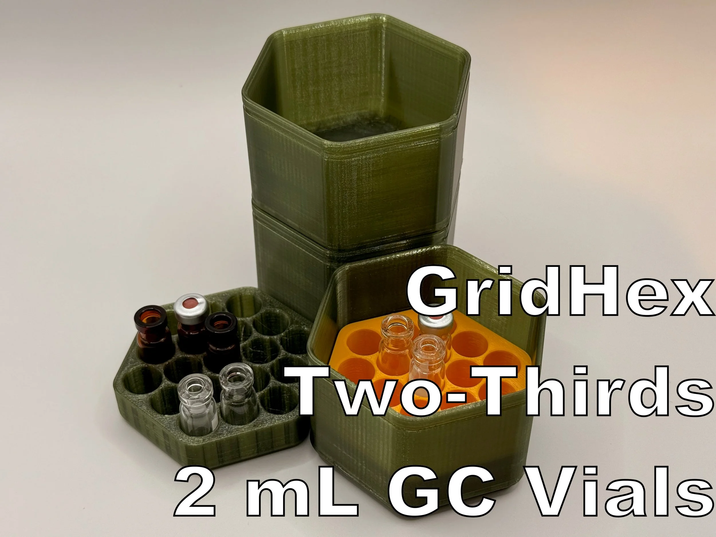 GridHex TwoThirds, der modulare Laborhelfer (19x GC Vials 2 mL)