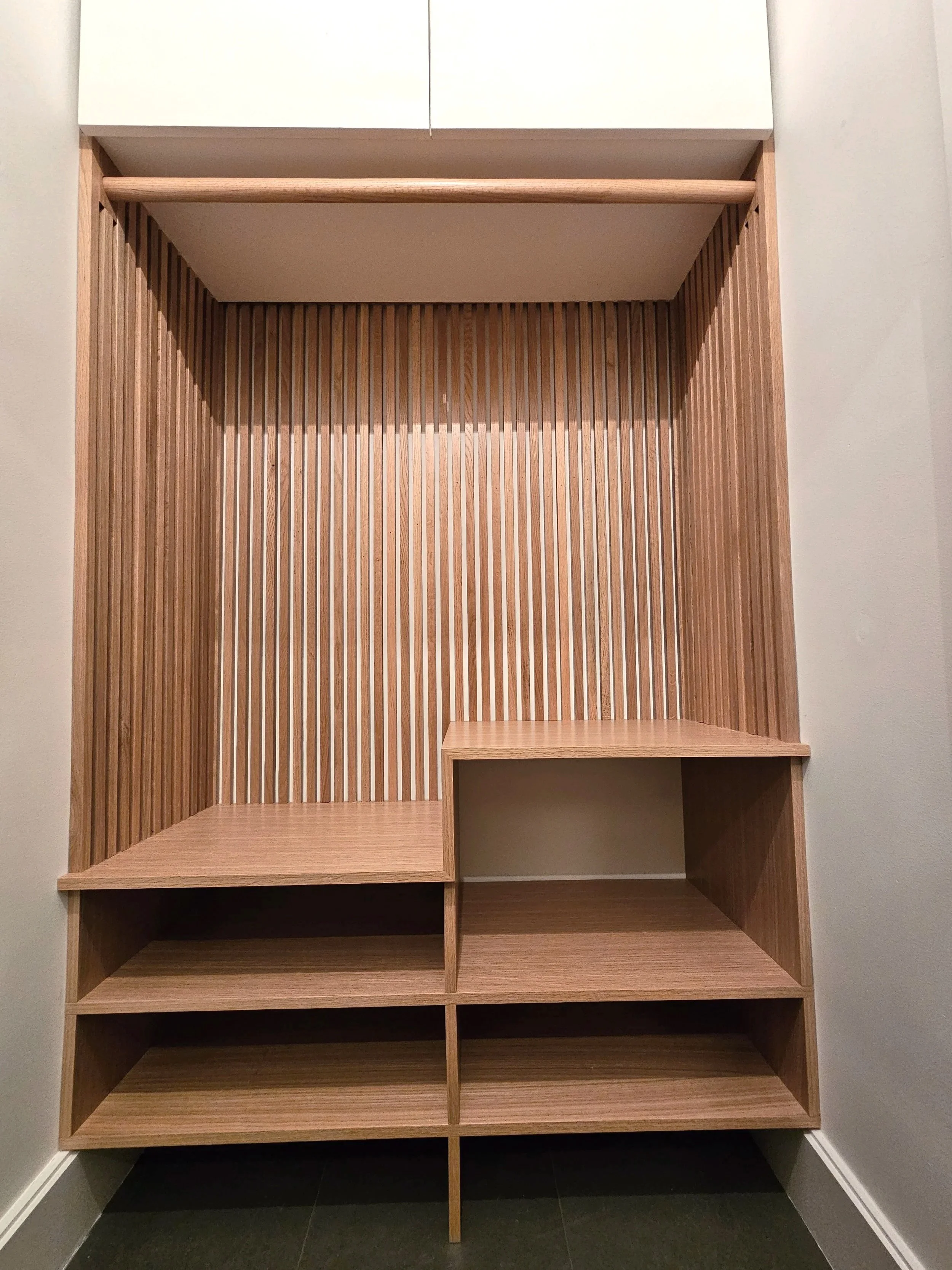 Oak closet - natural finish in satin