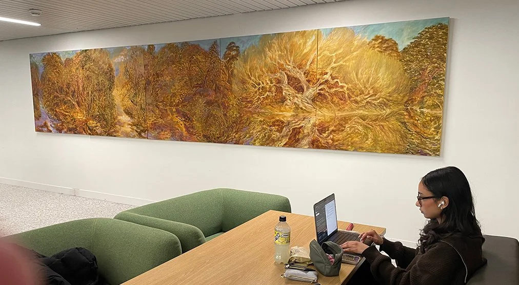 This Bend In The River, 240" x 48" oil