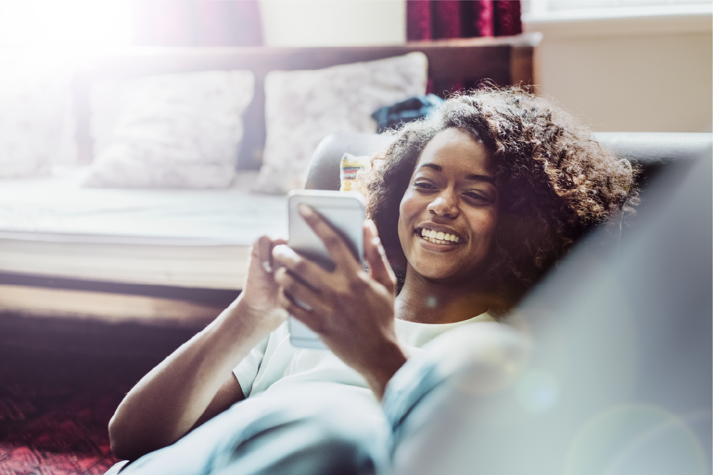 Black Woman on Couch