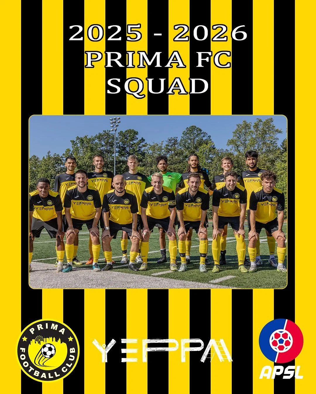 Our 25-26 @apsl.soccer squad is here! We look to go one better after our 2nd place finish last season as we kickoff our campaign this Sunday