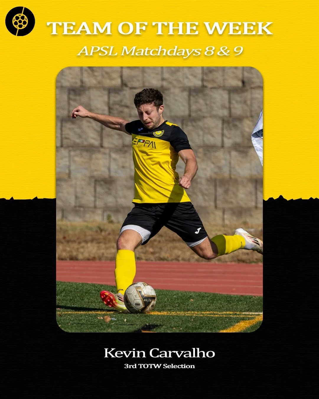 Congratulations to @kevin.carvalho.10 @j_locke32 and @christian.waegelin22 for making the @apsl.soccer Matchday 8 + 9 team of the week after their performances in our dominant 4-1 against Peachtree and our exciting 2-2 draw with Majestic.