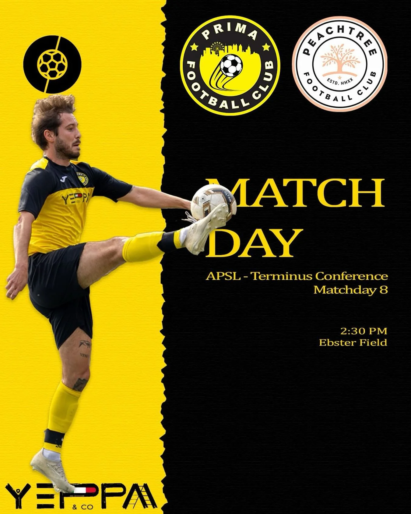 We&rsquo;re back with a top 4 clash against @fcpeachtree!