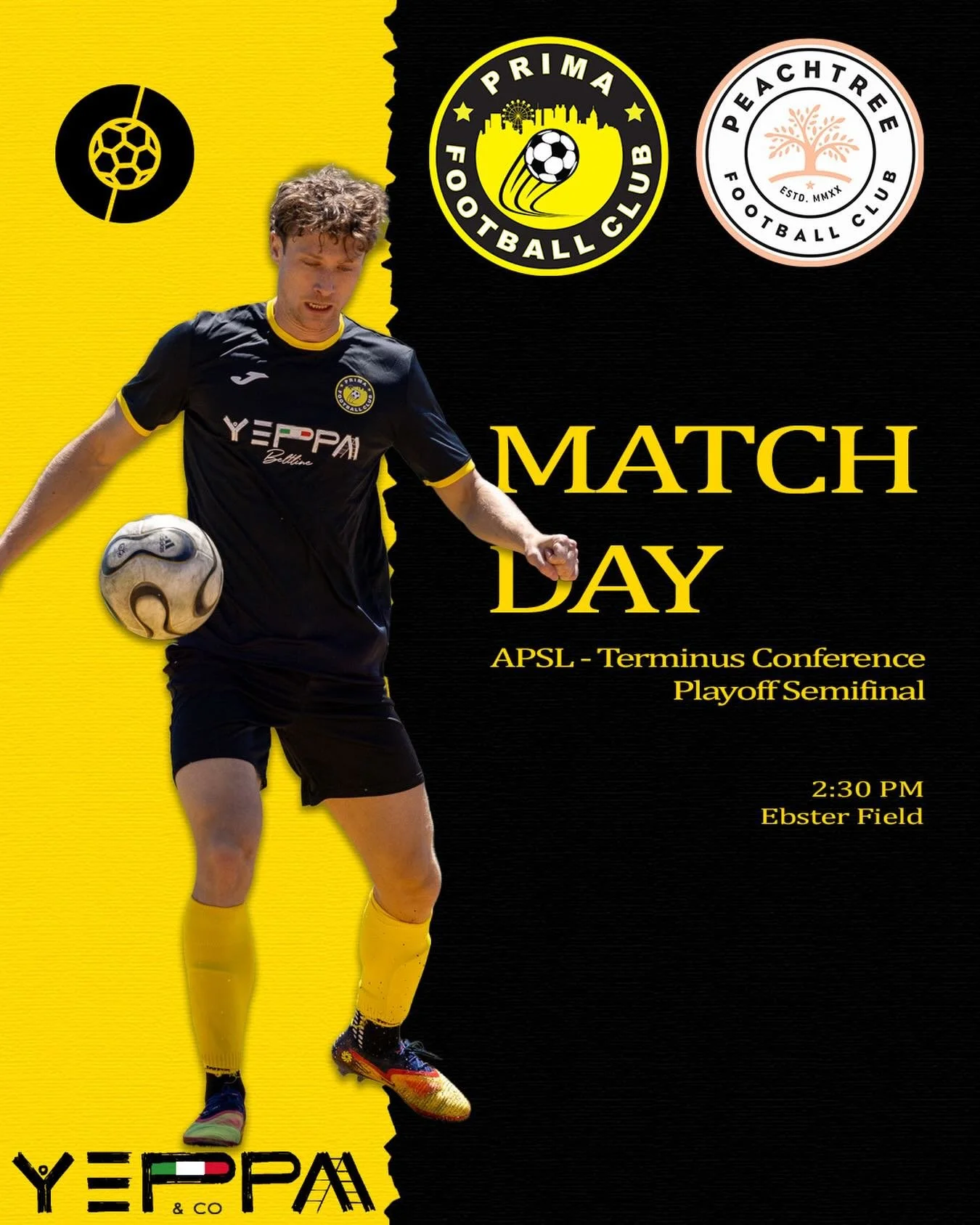 We kick off the playoffs at home against a dangerous @fcpeachtree side!