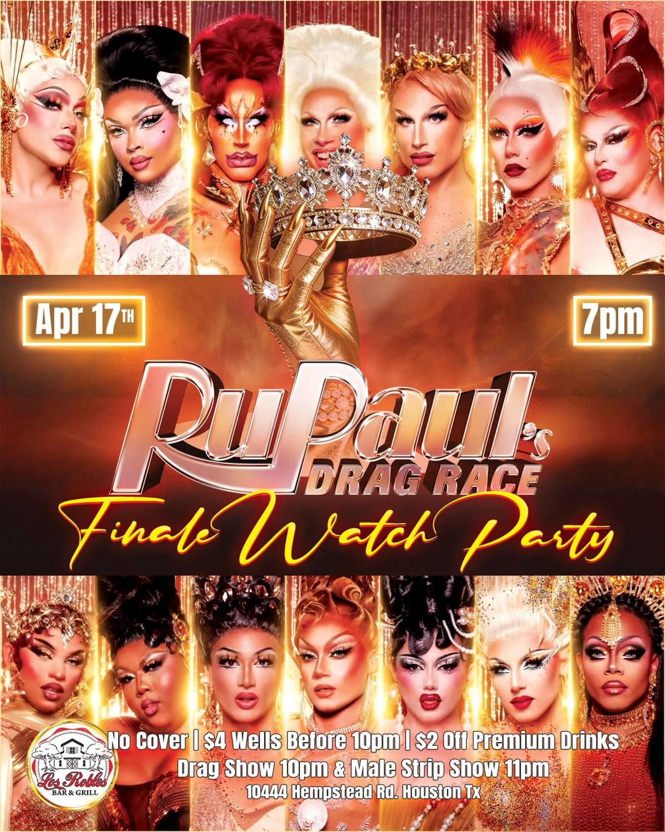 Don&rsquo;t forget we&rsquo;re watching the RuPaul&rsquo;s Drag Race Finale on April 17th at 7PM on our BIG outdoor screen ✨👑
Come early, grab a drink, and let&rsquo;s see who takes the crown 💅🔥