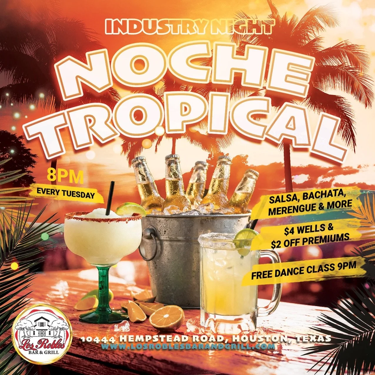 Don&rsquo;t forget to come dance tonight! 🌴🔥 NOCHE TROPICAL playing the best salsa, bachata, and merengue.