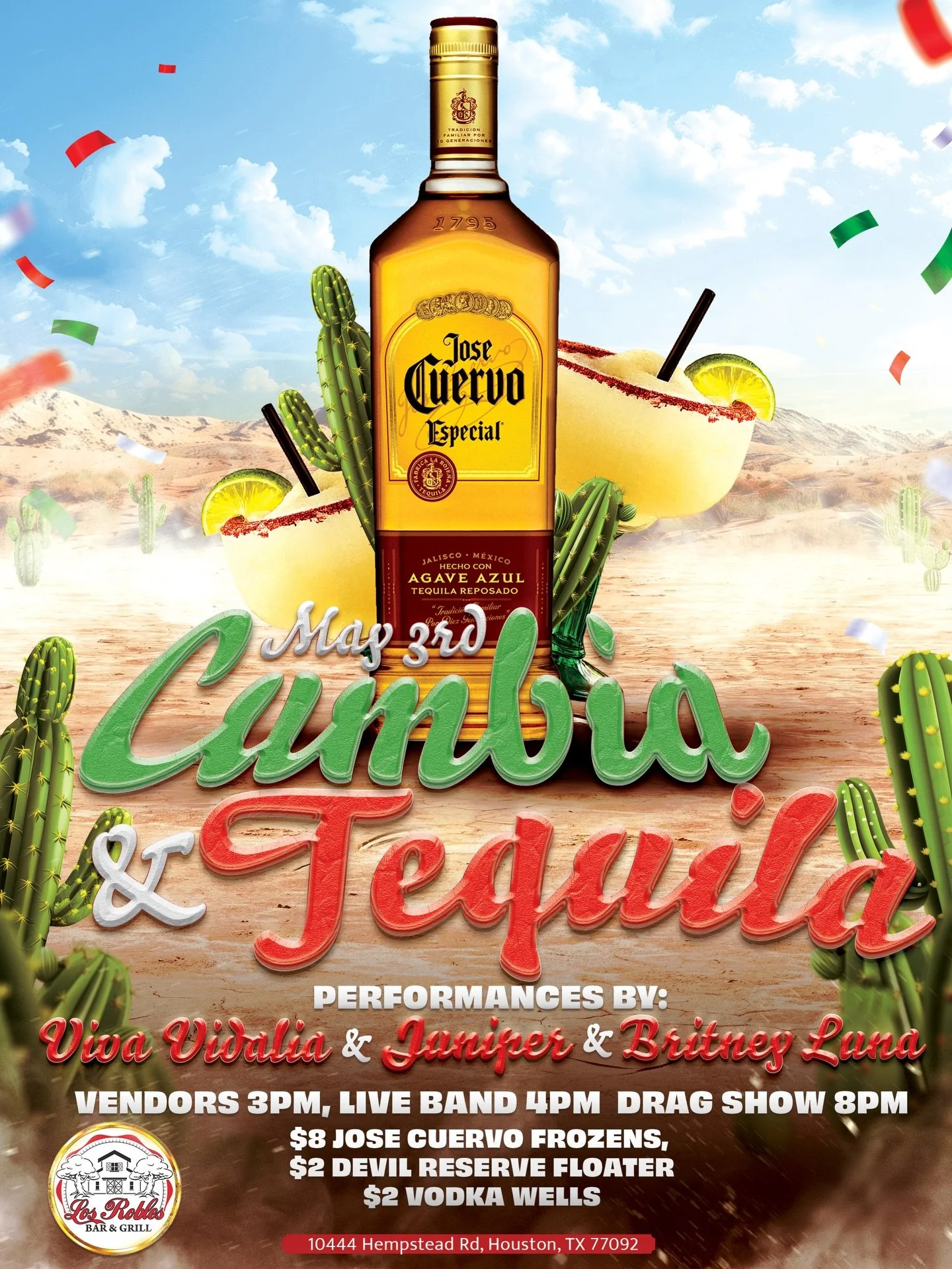 Este domingo we&rsquo;re celebrating PRE-CINCO 🇲🇽✨
Cumbia, tequila, m&uacute;sica en vivo y puro ambiente 💃🍹
Pull up with your people and let&rsquo;s party ❤️
La fiesta empieza temprano