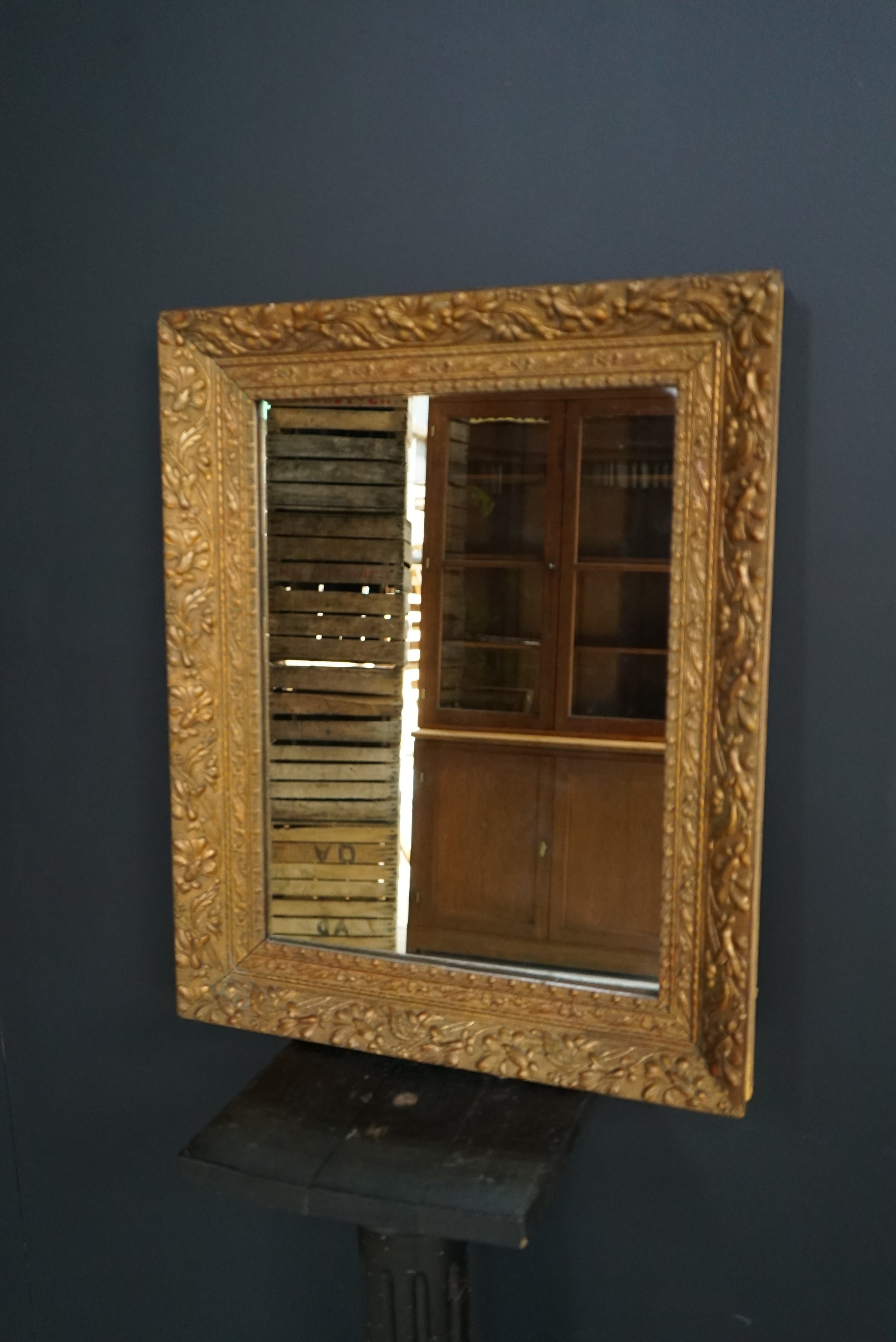 Early 1900's Gilded Floral Mirror From Reims - France So Vintage Shop Online L'original Antiques Hawkes Bay