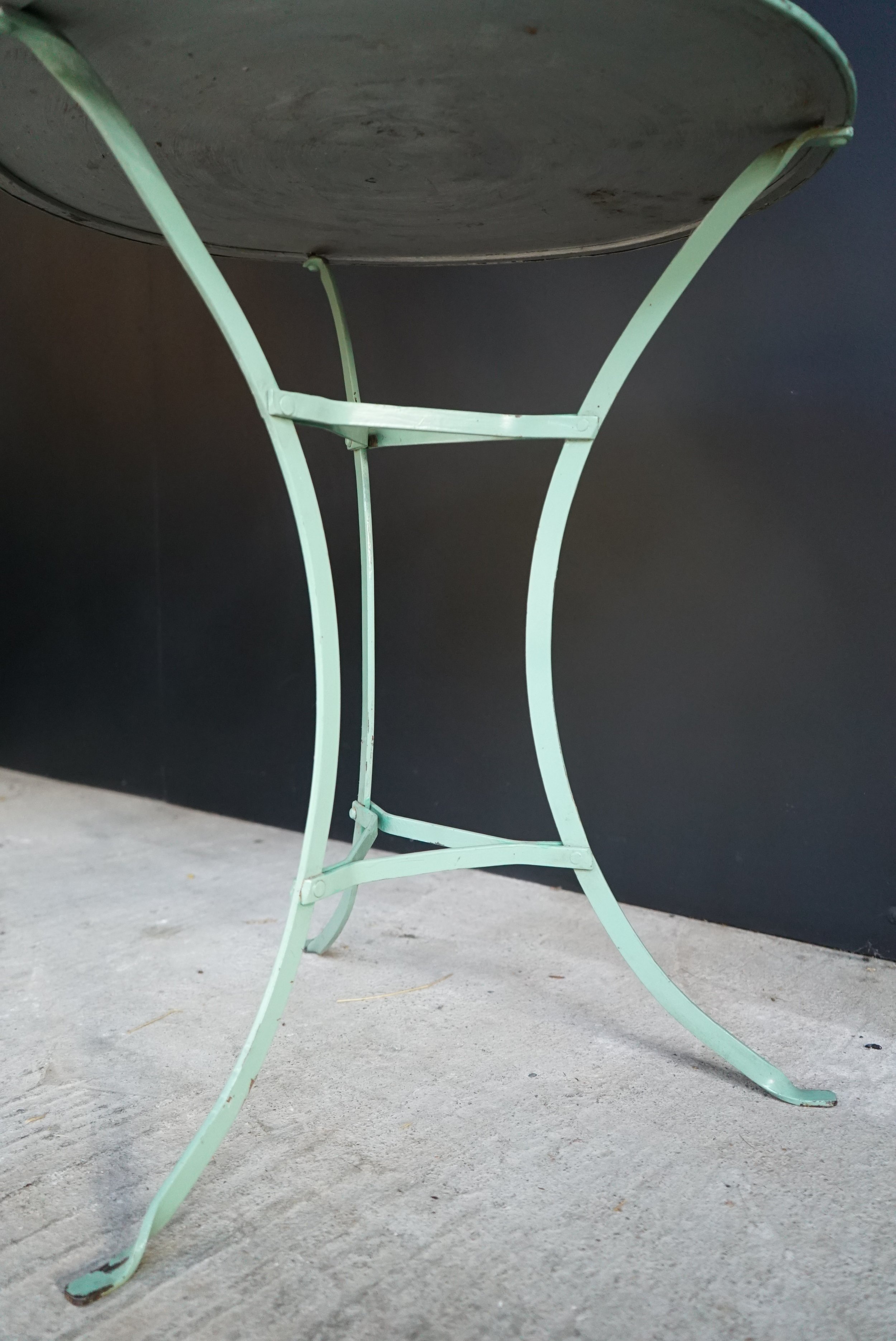 1950's Metal Cafe Table / Gueridon from Reims - France So Vintage Shop Online L'original Antiques Hawkes Bay