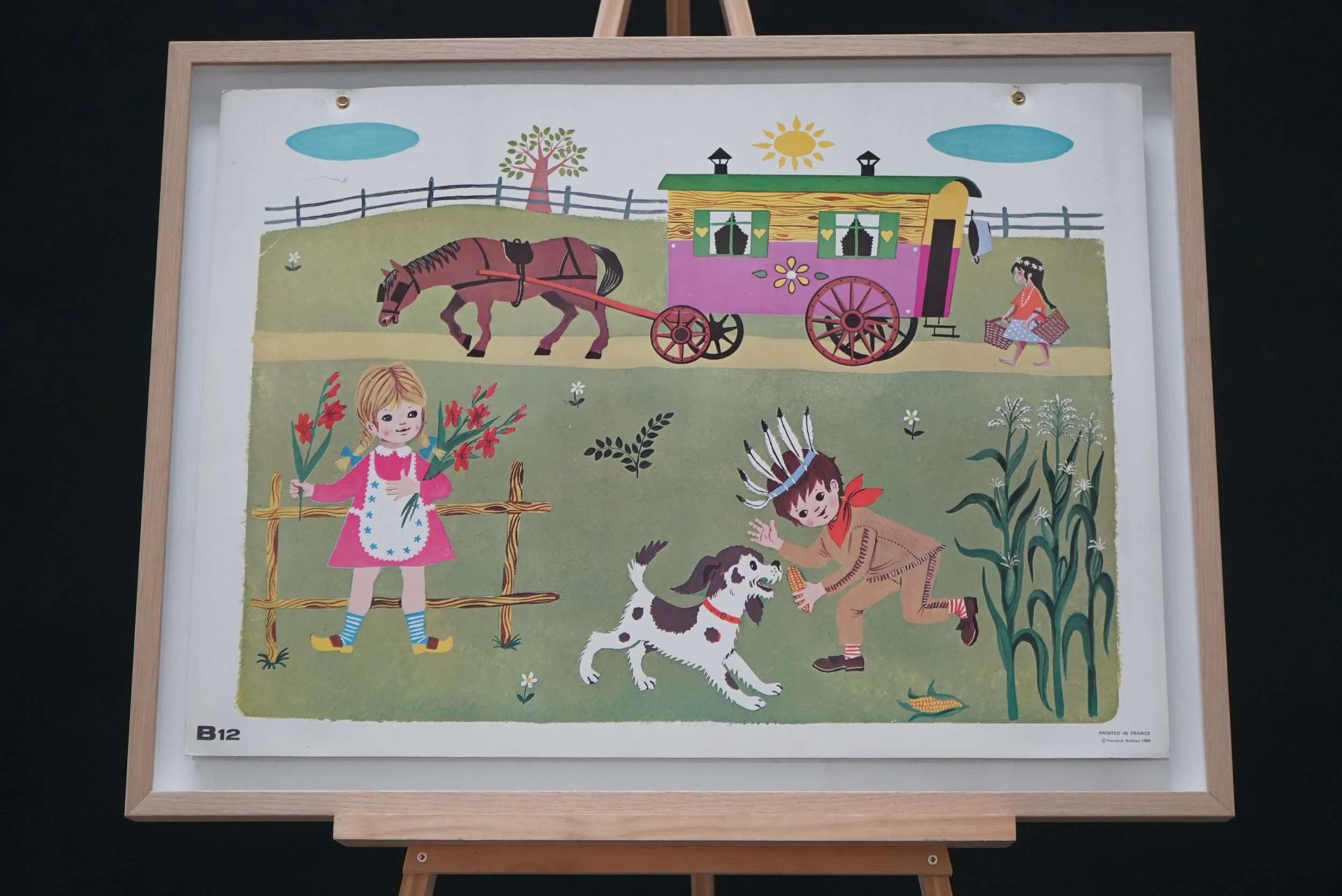 1968 French Educational Print "Deguisement"France So Vintage Shop Online L'original Antiques Hawkes Bay