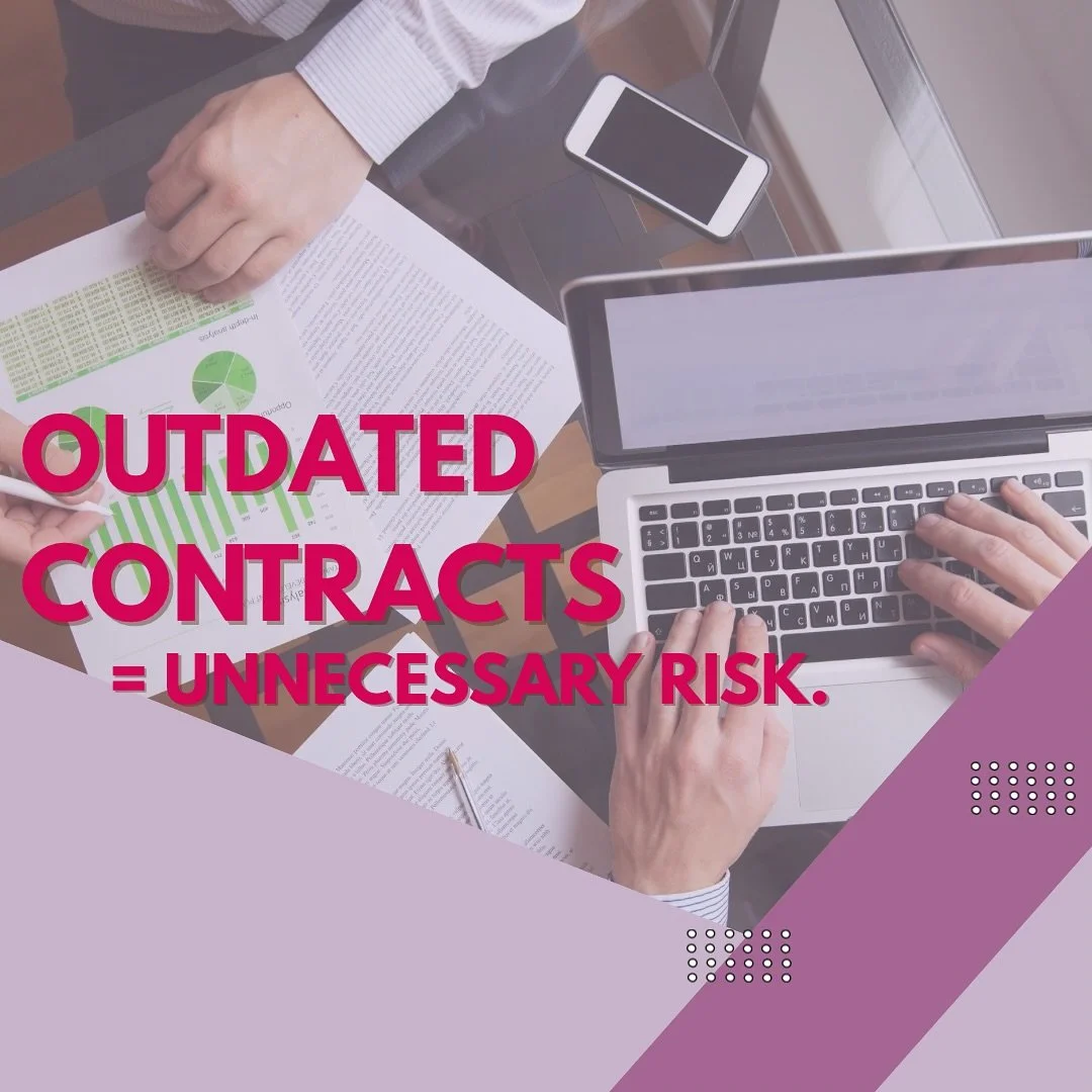 Outdated contracts = unnecessary risk.

Business and legislation change and your contracts should too.

Review them regularly to stay compliant and relevant to your operations.

When was the last time you updated yours?

#shesabouthr #thursdaythought