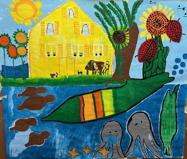 Cecilia Land, After the Storm, 3.75 x 3.75 in., Water-based paint