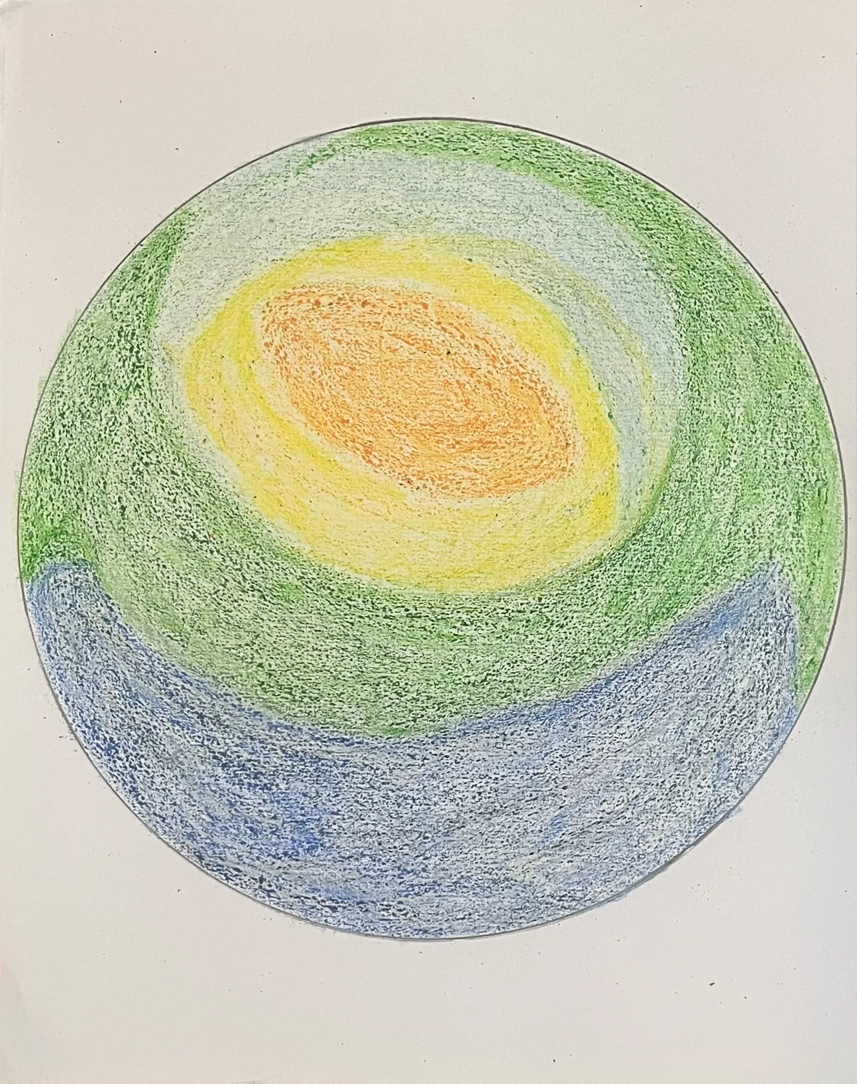 Leonette P. Joseph, Hope in the Dark: Upcoming Announcement, 11 x 9 in., Pencil and crayon on sketchpad paper, 2026