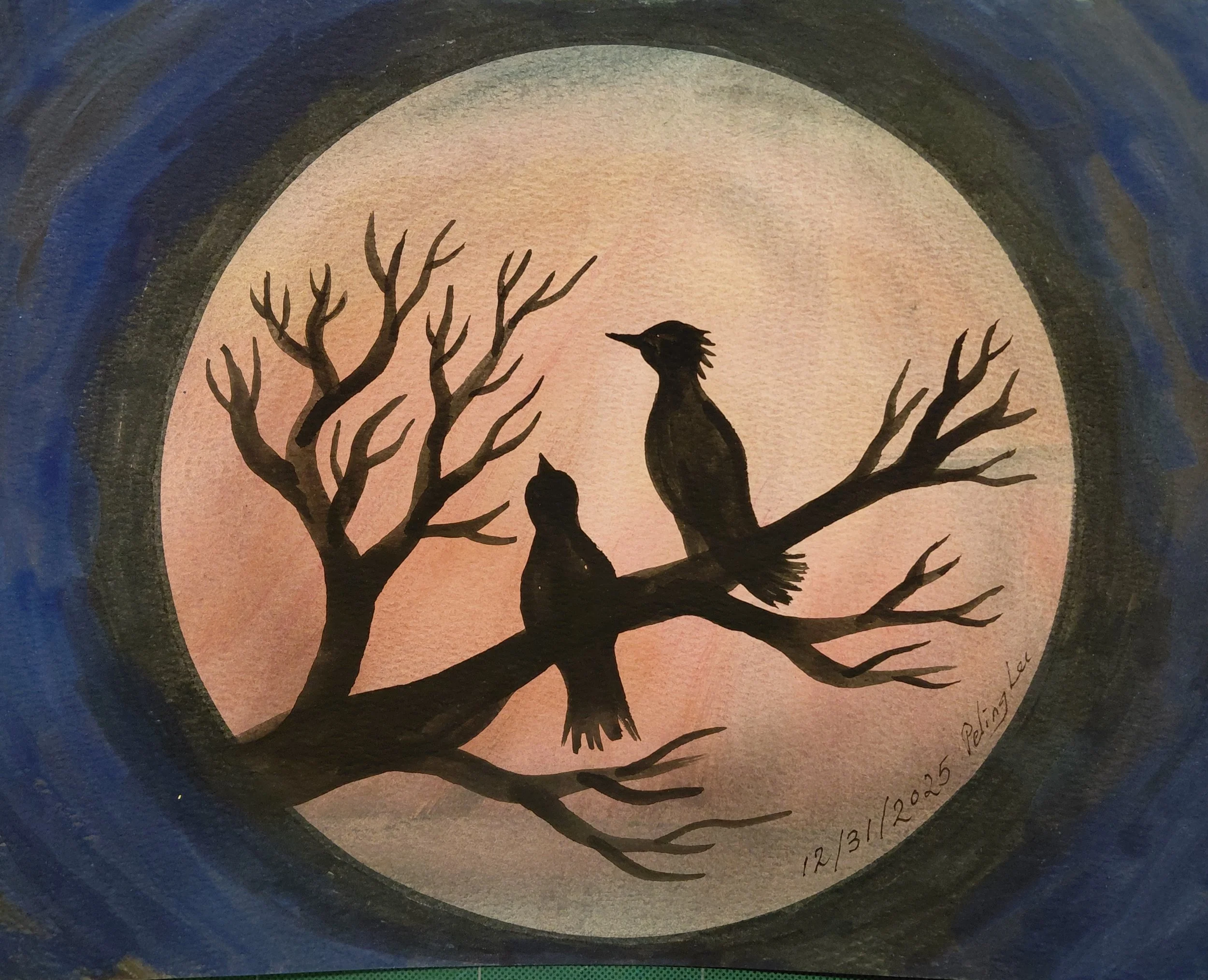 Pe-Ling Lee, Hold On, We Will Get There, 8.5 x 11 in., Watercolor, 2025