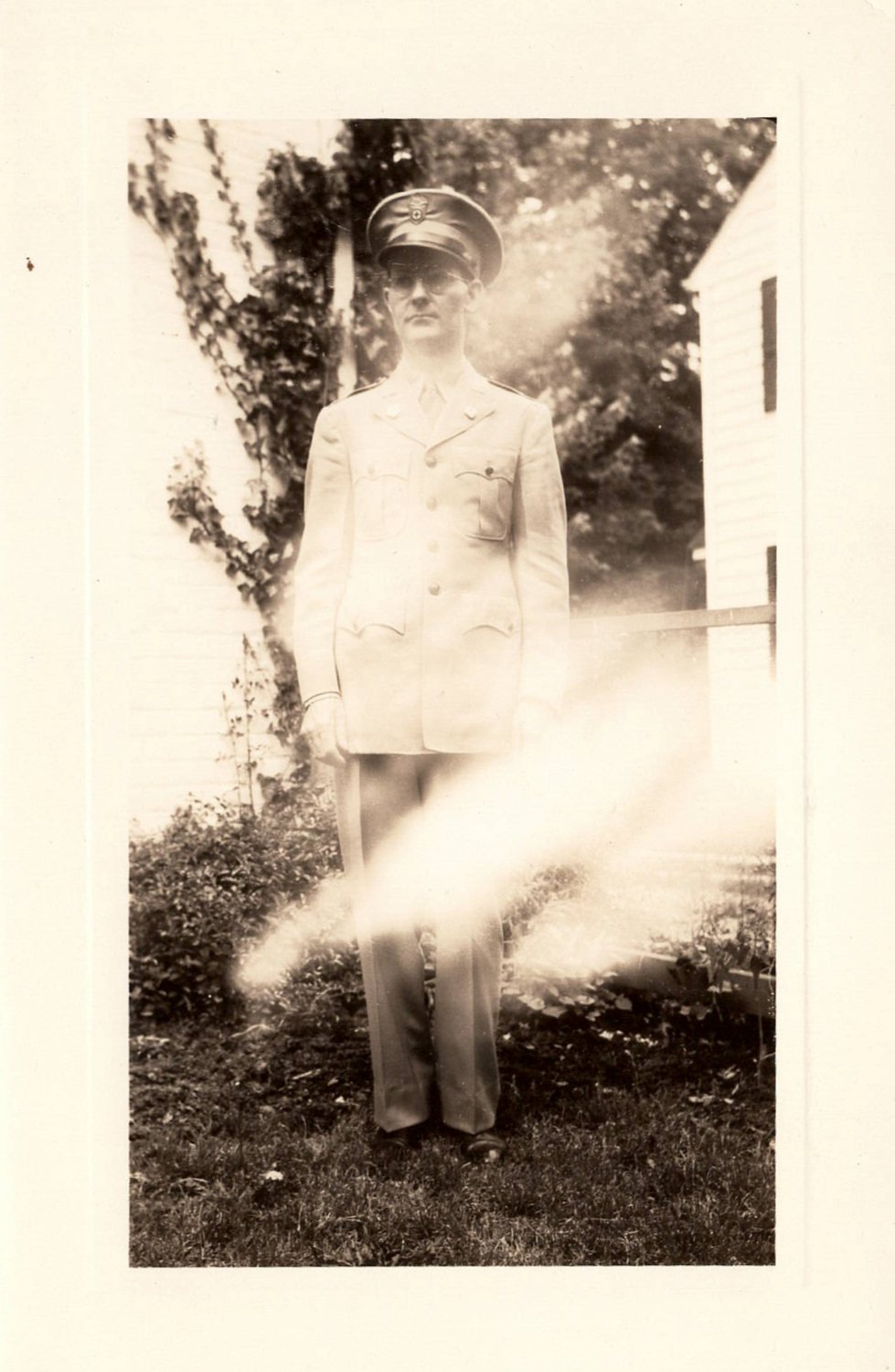 Bill Carrigan in Red Cross uniform, (1944).