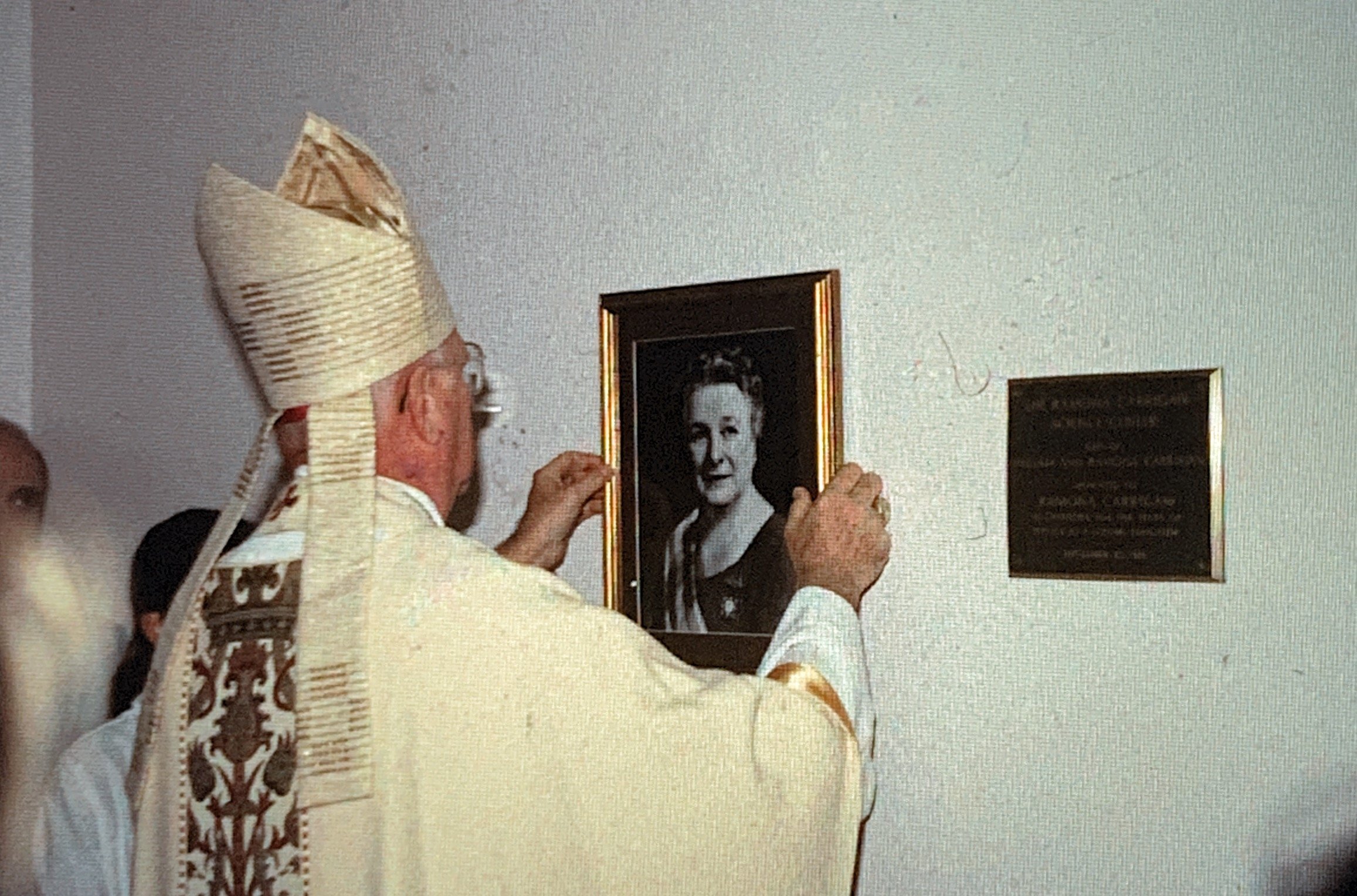 Dedication of the Ramona Carrigan Science Center at Mount De Sales Academy (1980s).