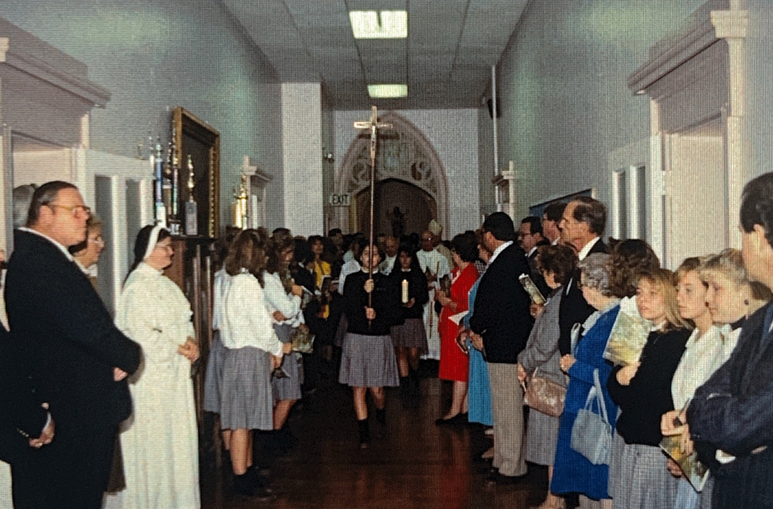 Dedication of the Ramona Carrigan Science Center at Mount De Sales Academy (1980s).
