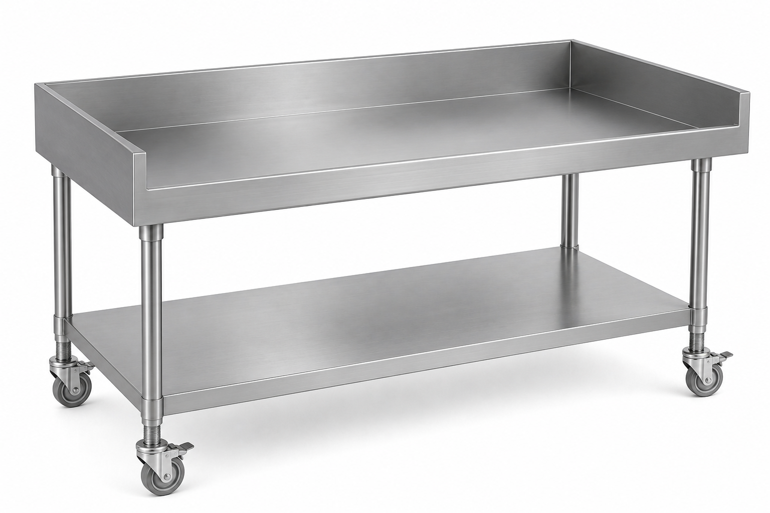 Stainless sorting table with casters