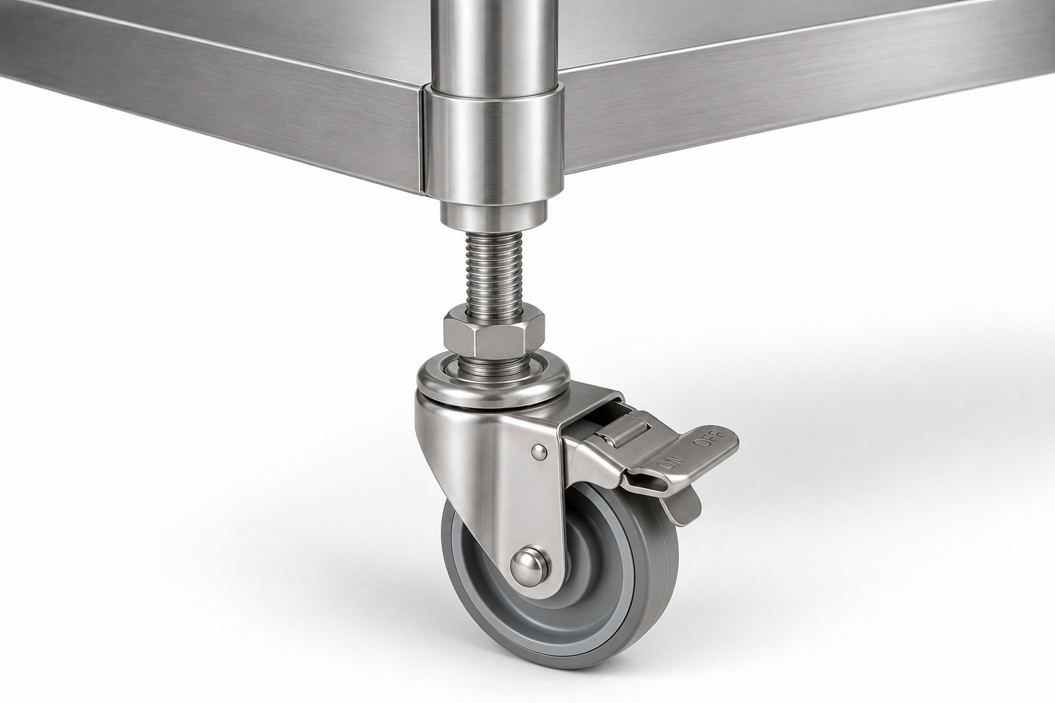 Stainless adjustable work table