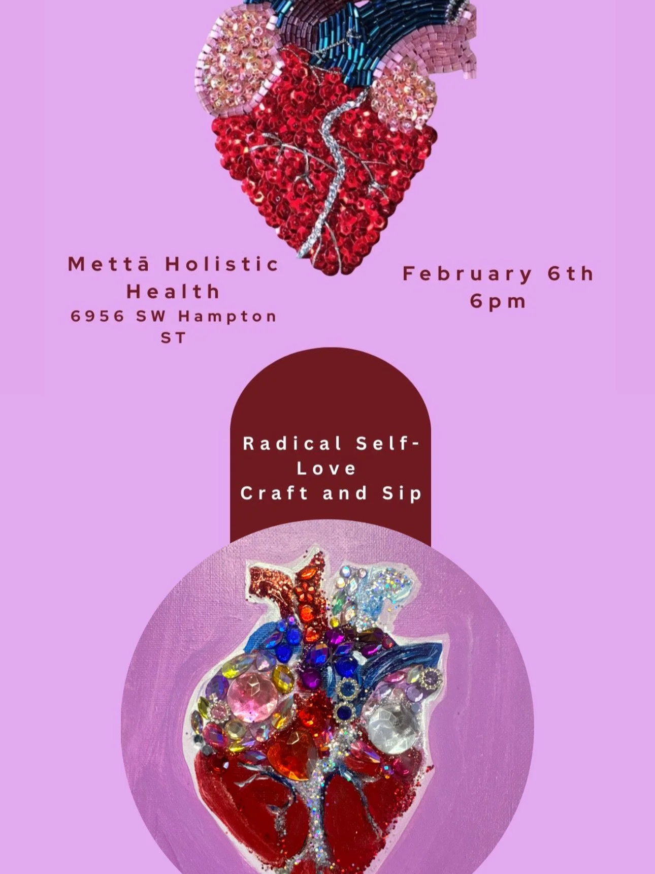 Anatomical Heart Bedazzle At Metta Holistic health