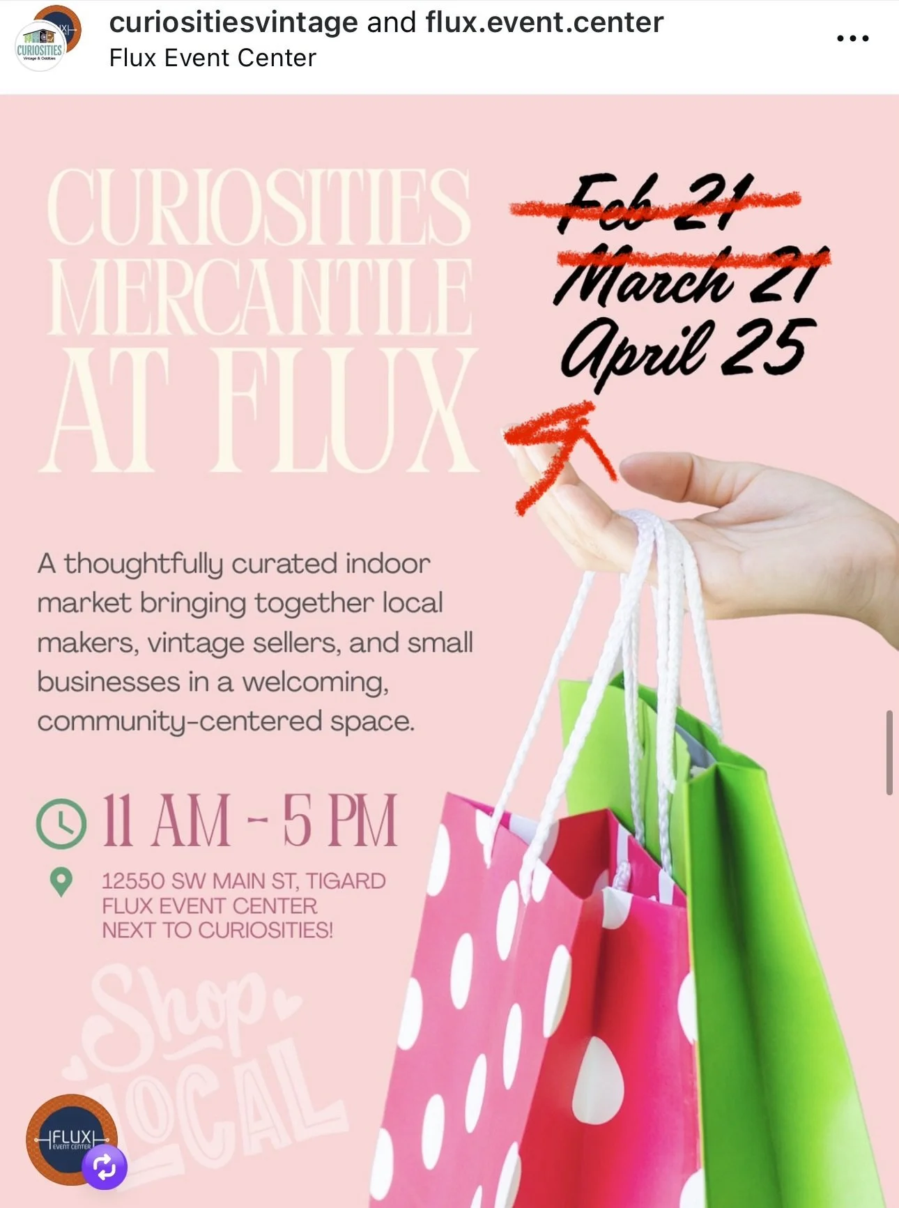 Curiosities Mercantile at Flux ( eclectic market)