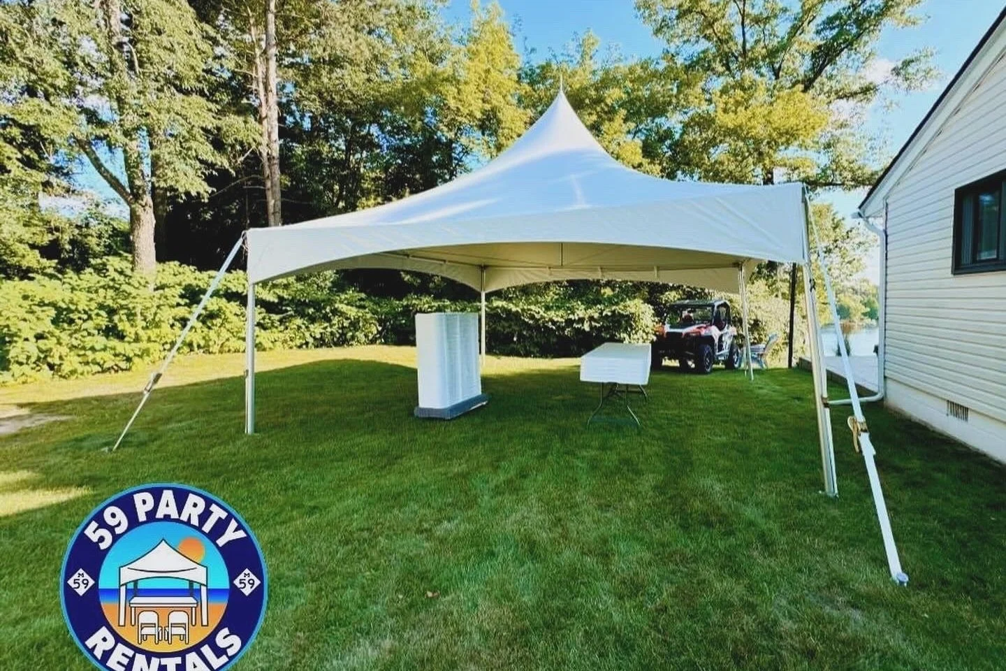 Tent, tables, and chair packages — 59 Party Rentals