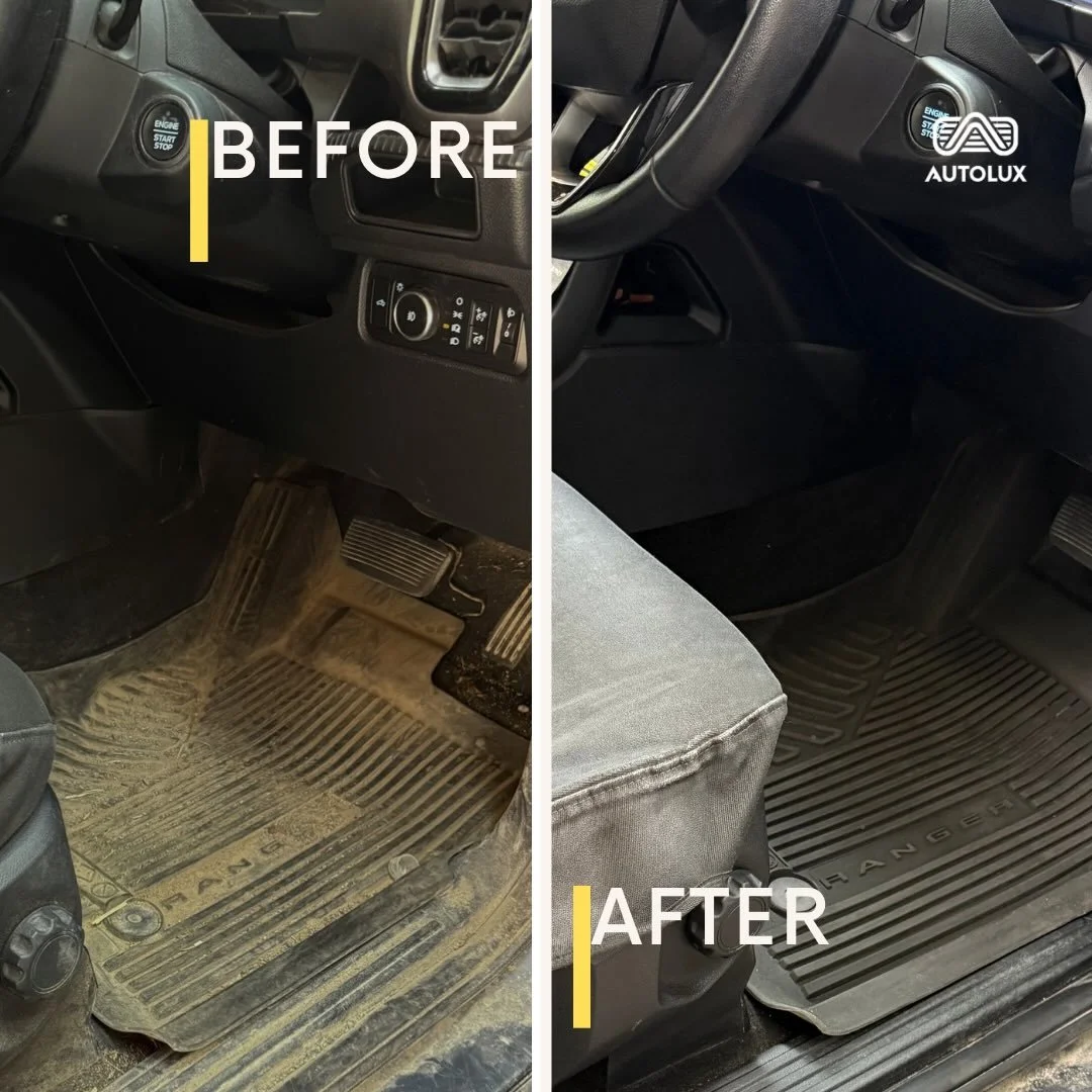 Before and after on this hard-working civil construction ute 👷&zwj;♂️🚧
With the right techniques, knowledge, and tooling, we know how to safely pull dust, sand, and grit out of your vehicle&rsquo;s interior without causing further wear or damage.
P