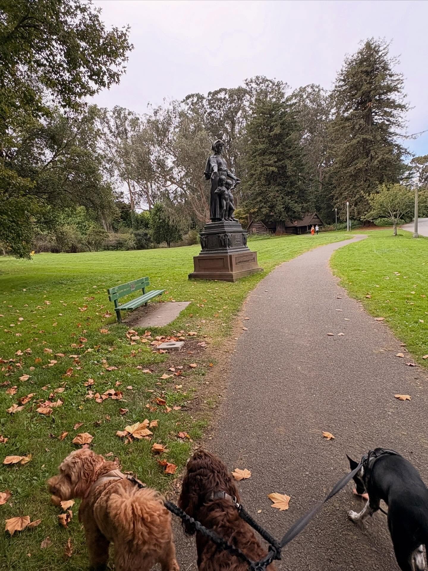 🐾field trip Friday! Today we went to Golden Gate Park for a 4 mile hike!! We admired the Prairie Woman statue that&rsquo;s been around since 1915, walked over four miles and took in about 10,000 different smells! Get on the books next field trip Fri