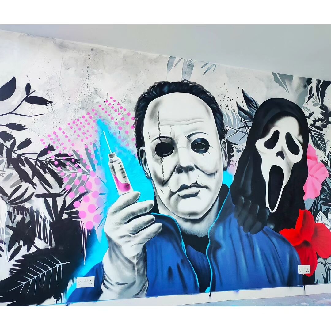 Some Horror chic for a new Aesthetic place called Skin Hustler opening soon in Kilbirnie. The owner Zoe loves horror films and wanted to include some of her favourite characters in the mural. Enjoyed this one, pretty different to normal requests

#gl