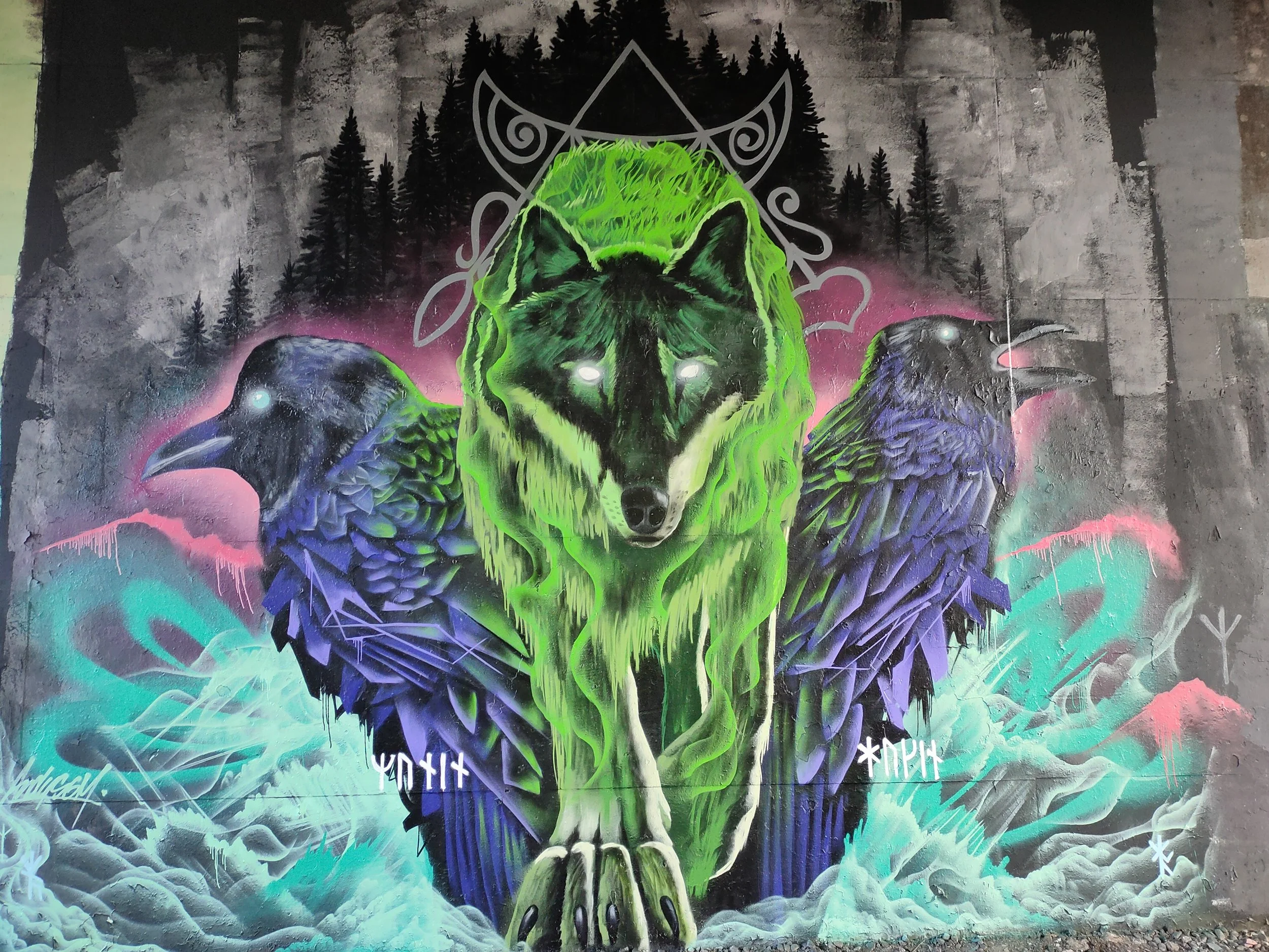 The Cú Sìth – A Celtic and Norse Mural on the Tullibody Cycle Path