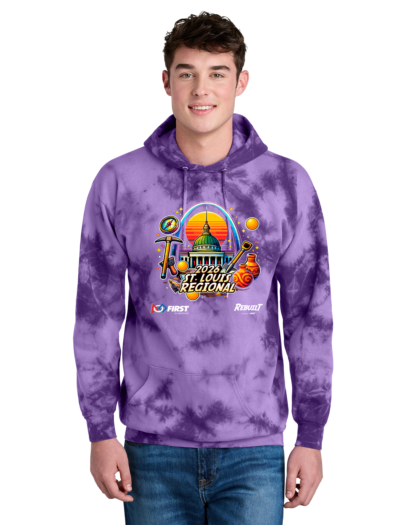 2026 STL Regional Tie-Dye Hoodie - Purple