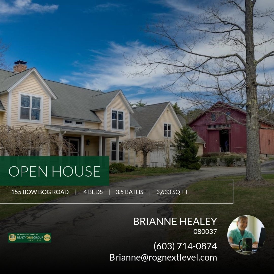 Interested in this property? Attend the upcoming open house May 4th at 11:00 AM and decide if it's the home for you!

🍀 Brianne Healey
🌟 Realty ONE Group Next Level
📞 603.714.0874
🕸 Sellingsouthernnh.com