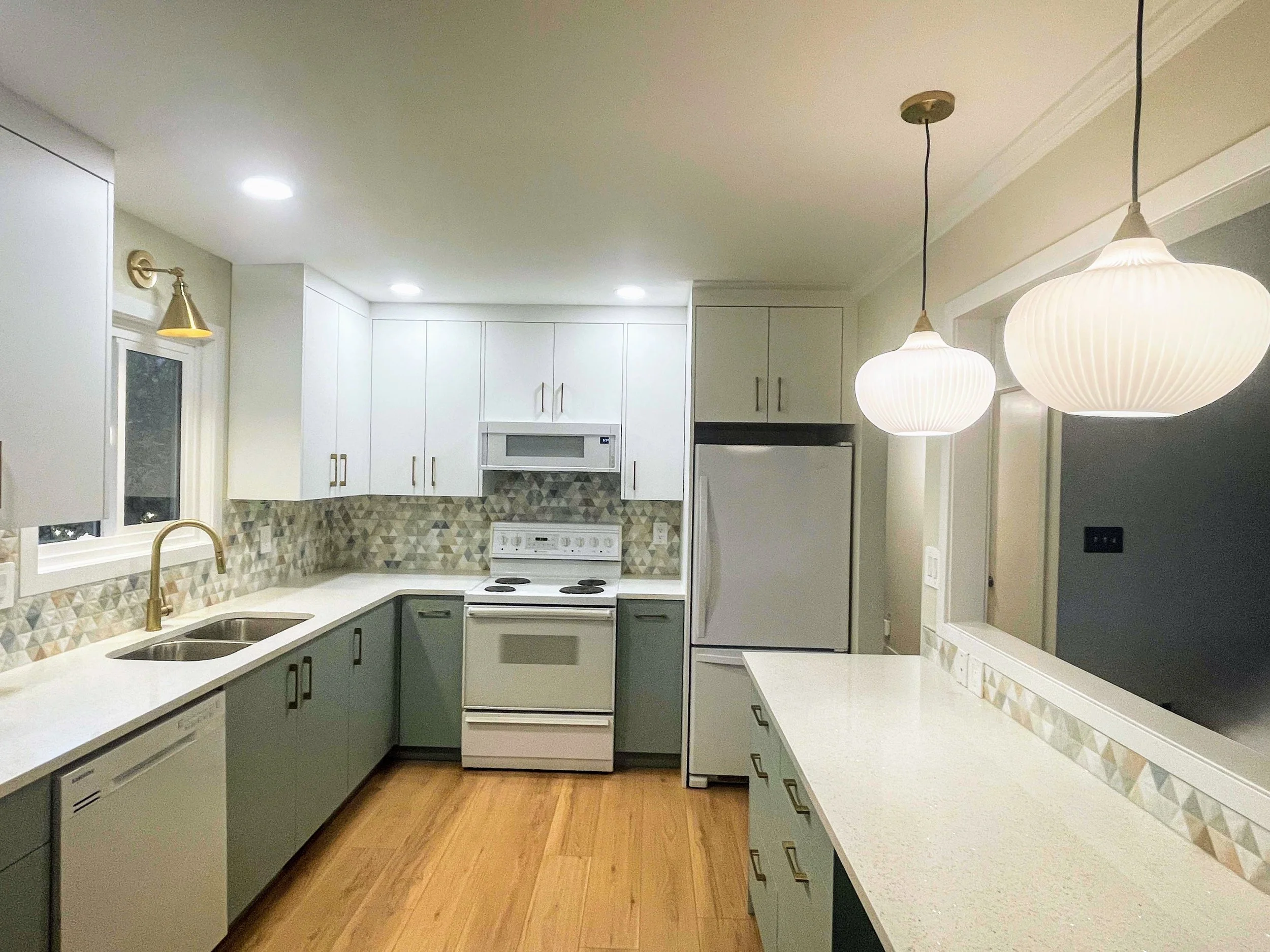 Modern Slab Eclectic Kitchen -Thermofoil