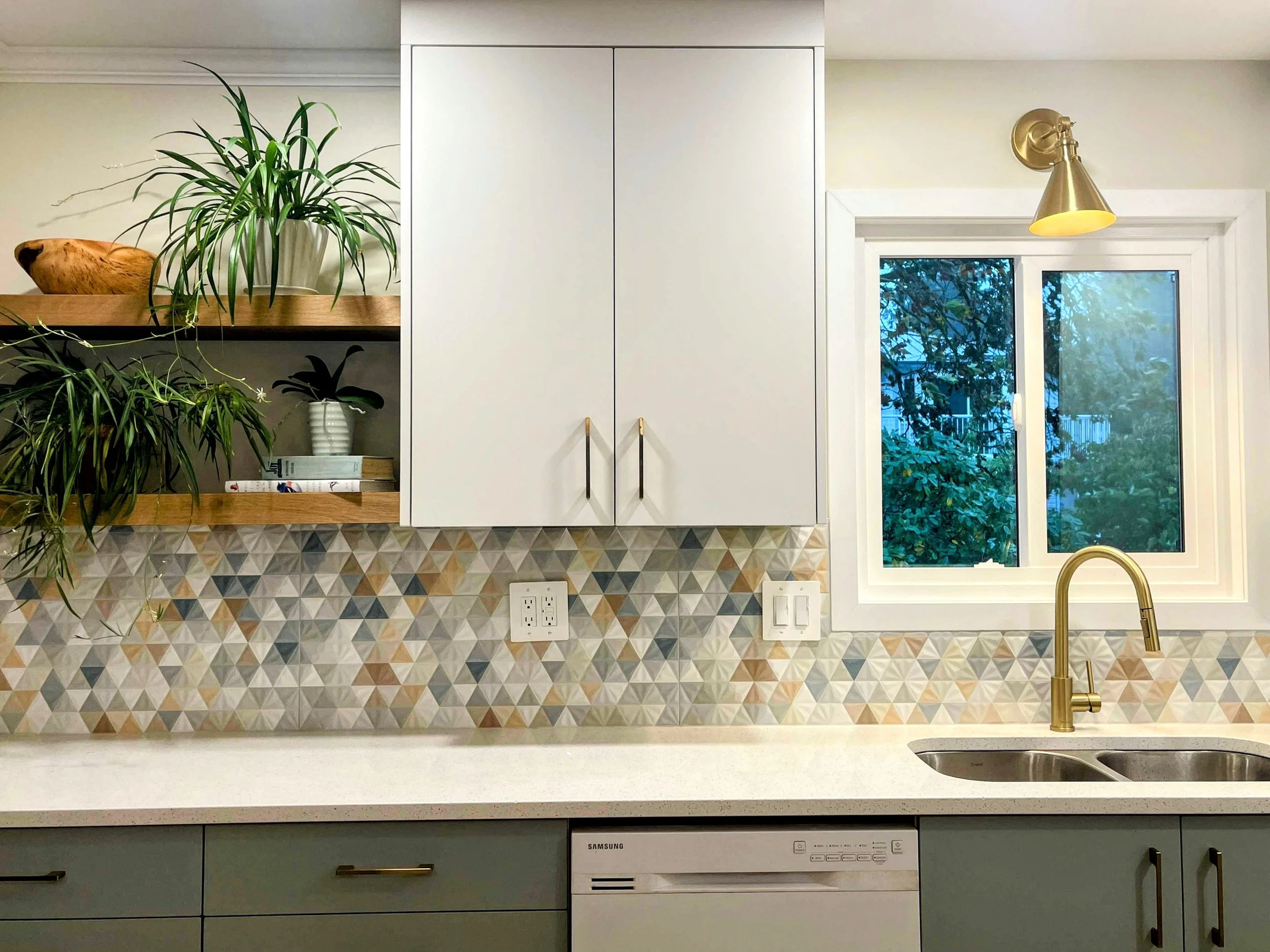 Modern Slab Eclectic Kitchen -Thermofoil