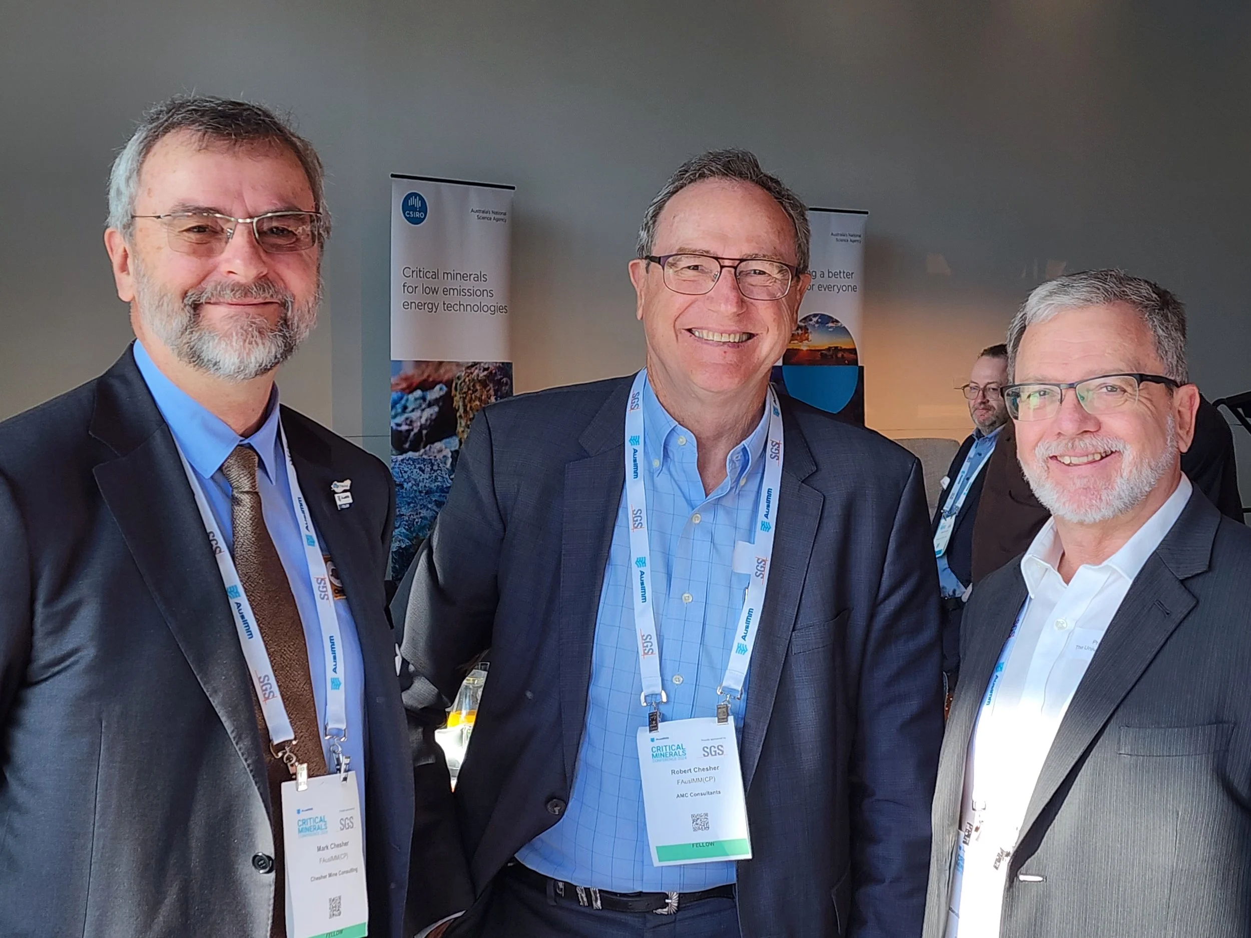 Mark Chesher Robert Chesher Mark Knoppe at Critical Minerals Conference Brisbane August 2024