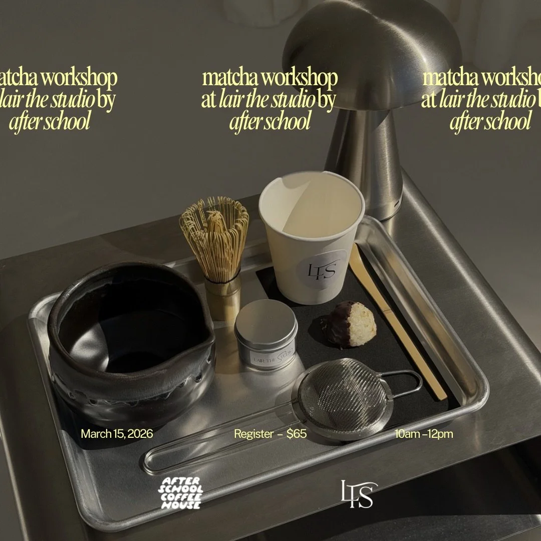 to celebrate Lair The Studio&rsquo;s 2nd Anniversary, we&rsquo;re hosting an intimate, registration-only Matcha Workshop inside the studio. 🍵 

Date: March 15, 2026 | 10AM
Price: $65 per person

What&rsquo;s Included:
&bull; One handcrafted (by you)