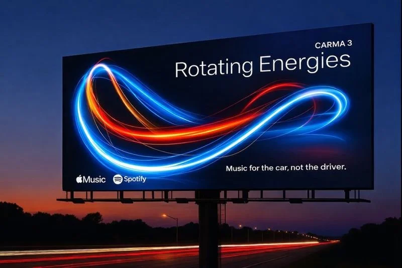 Imagined billboard advertising Rotating Energies
