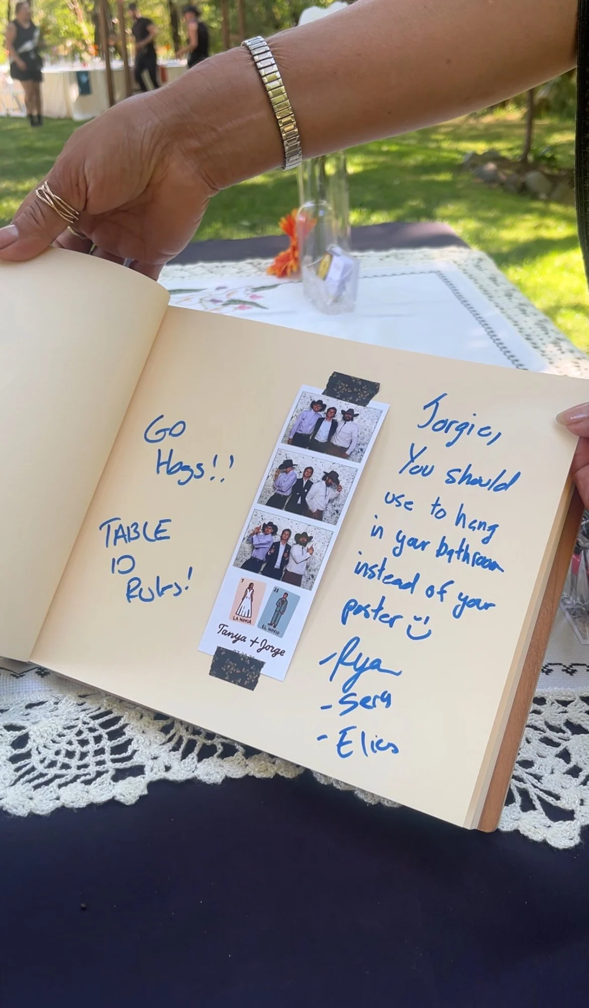 Photo booth guestbook notes from a wedding in Oregon.